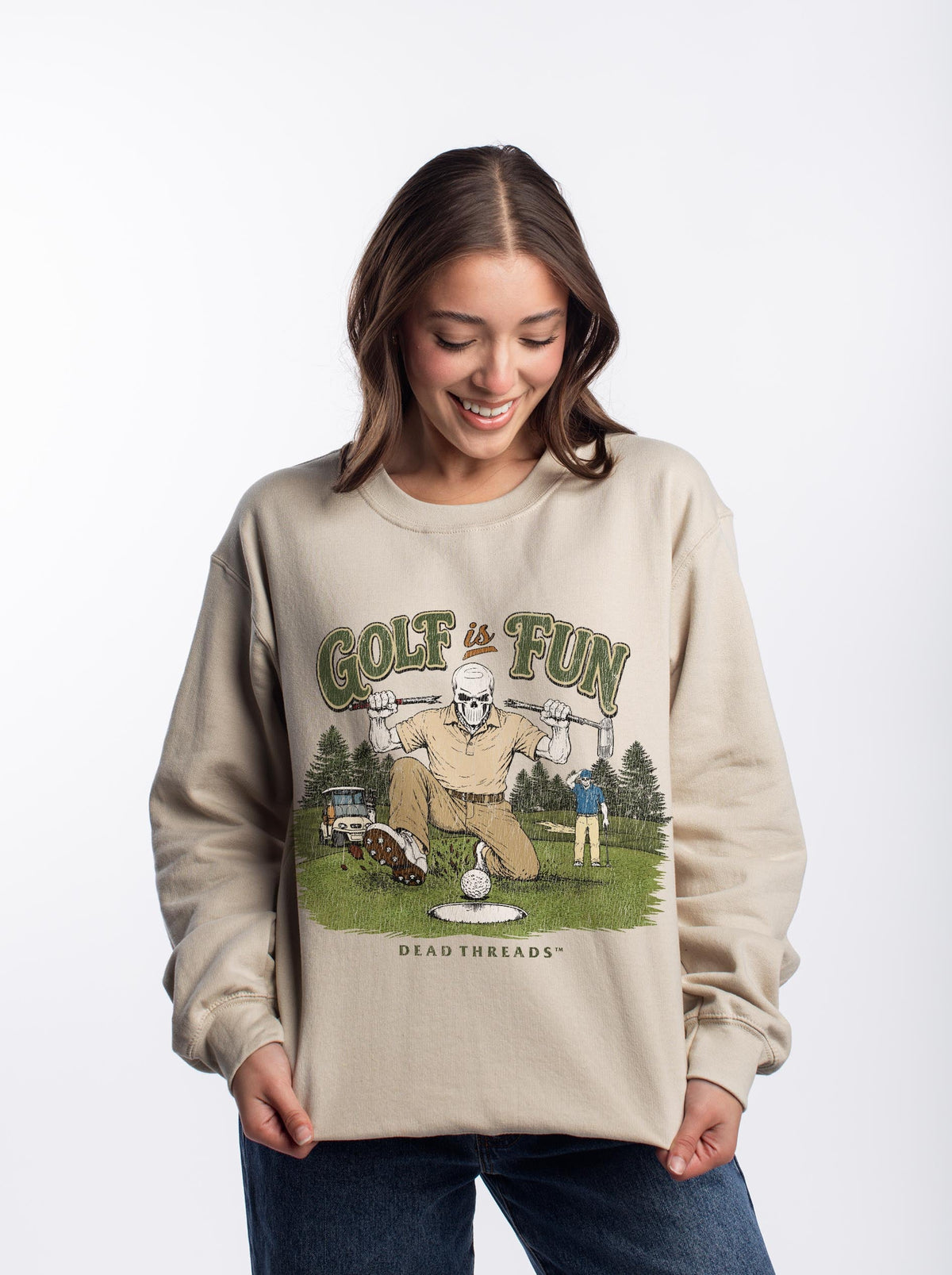 GOLF IS FUN - CREWNECK SWEATSHIRT – Sweatshirt – Dead Threads Apparel
