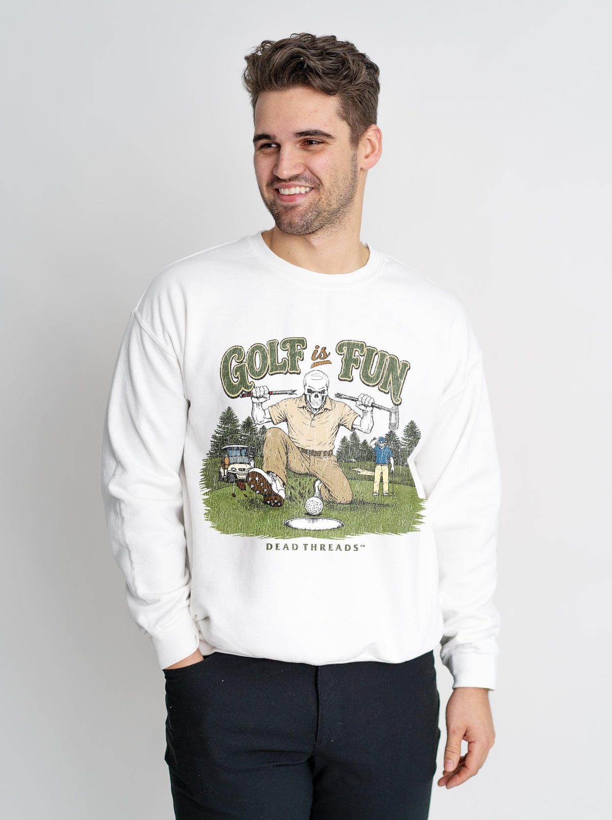 GOLF IS FUN - CREWNECK SWEATSHIRT – Sweatshirt – Dead Threads Apparel