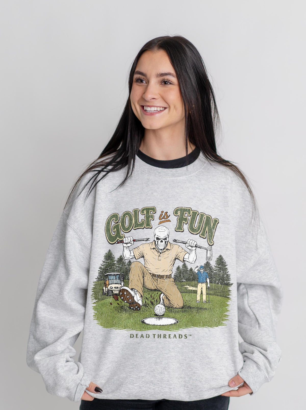 GOLF IS FUN - CREWNECK SWEATSHIRT – Sweatshirt – Dead Threads Apparel
