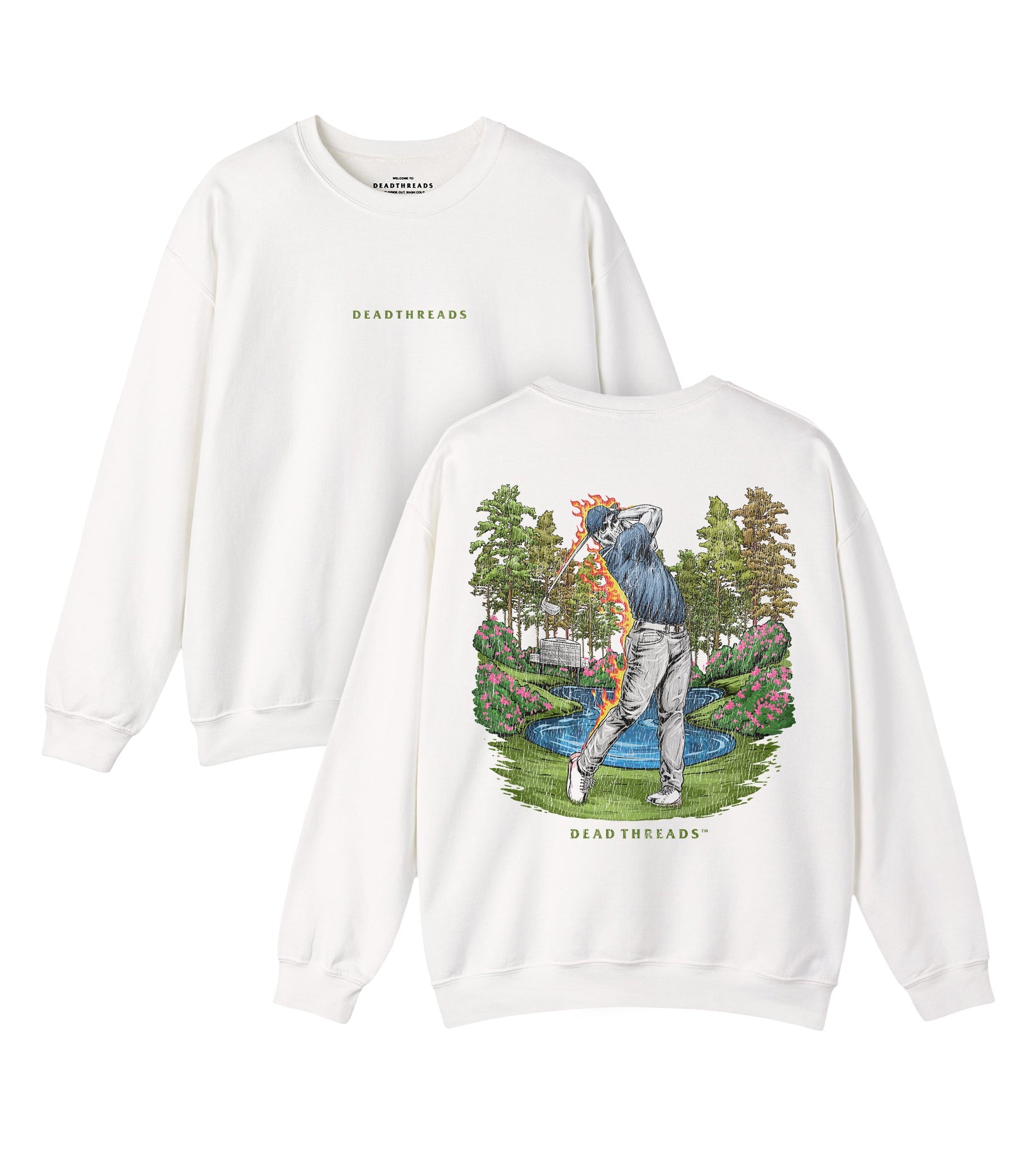 GOLF v1 "ASHES TO AZALEAS" - “DT ESSENTIAL" CREWNECK SWEATSHIRT – Sweatshirt – Dead Threads Apparel