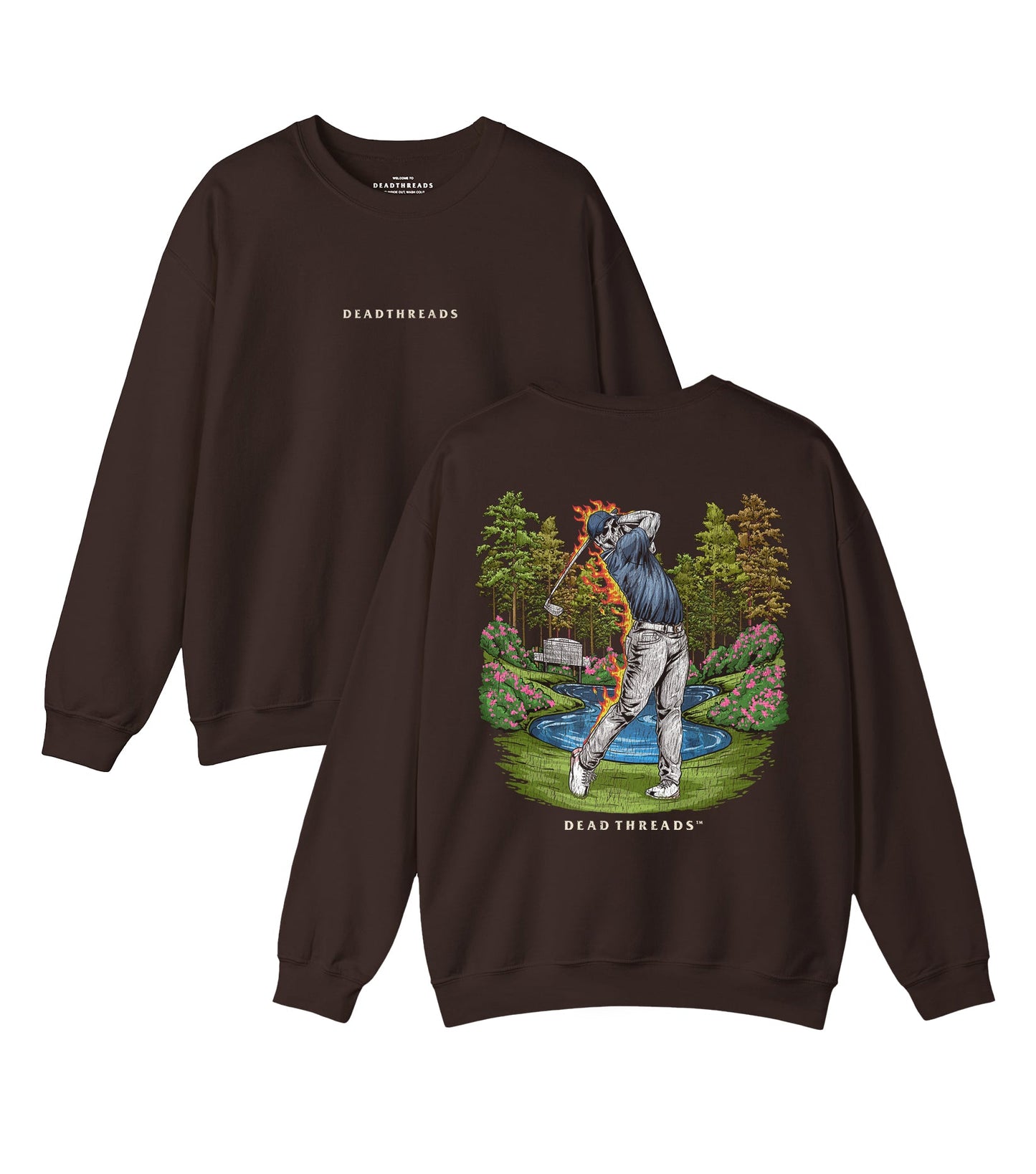 GOLF v1 "ASHES TO AZALEAS" - “DT ESSENTIAL" CREWNECK SWEATSHIRT – Sweatshirt – Dead Threads Apparel