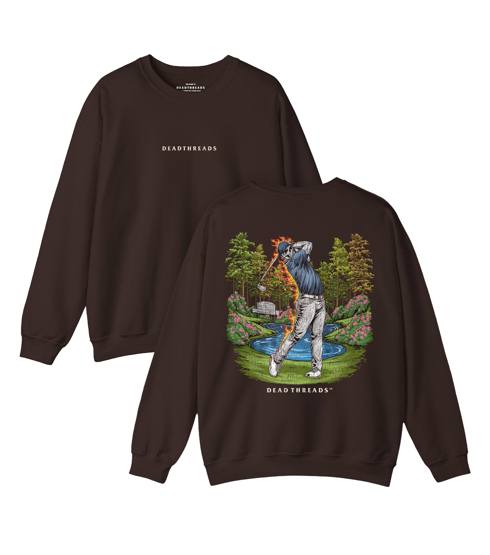 GOLF v1 "ASHES TO AZALEAS" - “DT ESSENTIAL" CREWNECK SWEATSHIRT – Sweatshirt – Dead Threads Apparel
