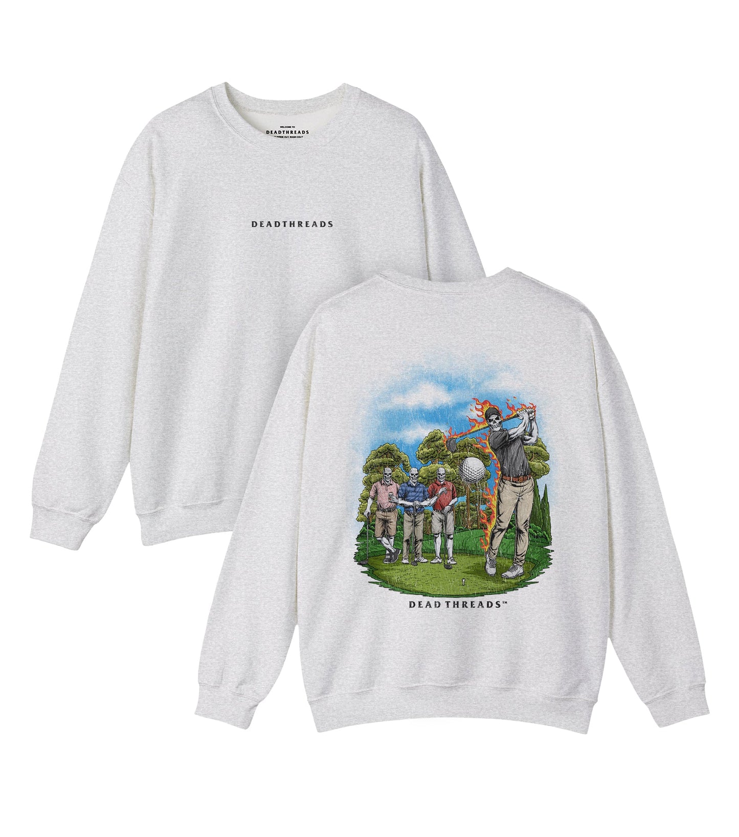 GOLF v3 “FORE MAN SCRAMBLE” - “DT ESSENTIAL" CREWNECK SWEATSHIRT – Sweatshirt – Dead Threads Apparel