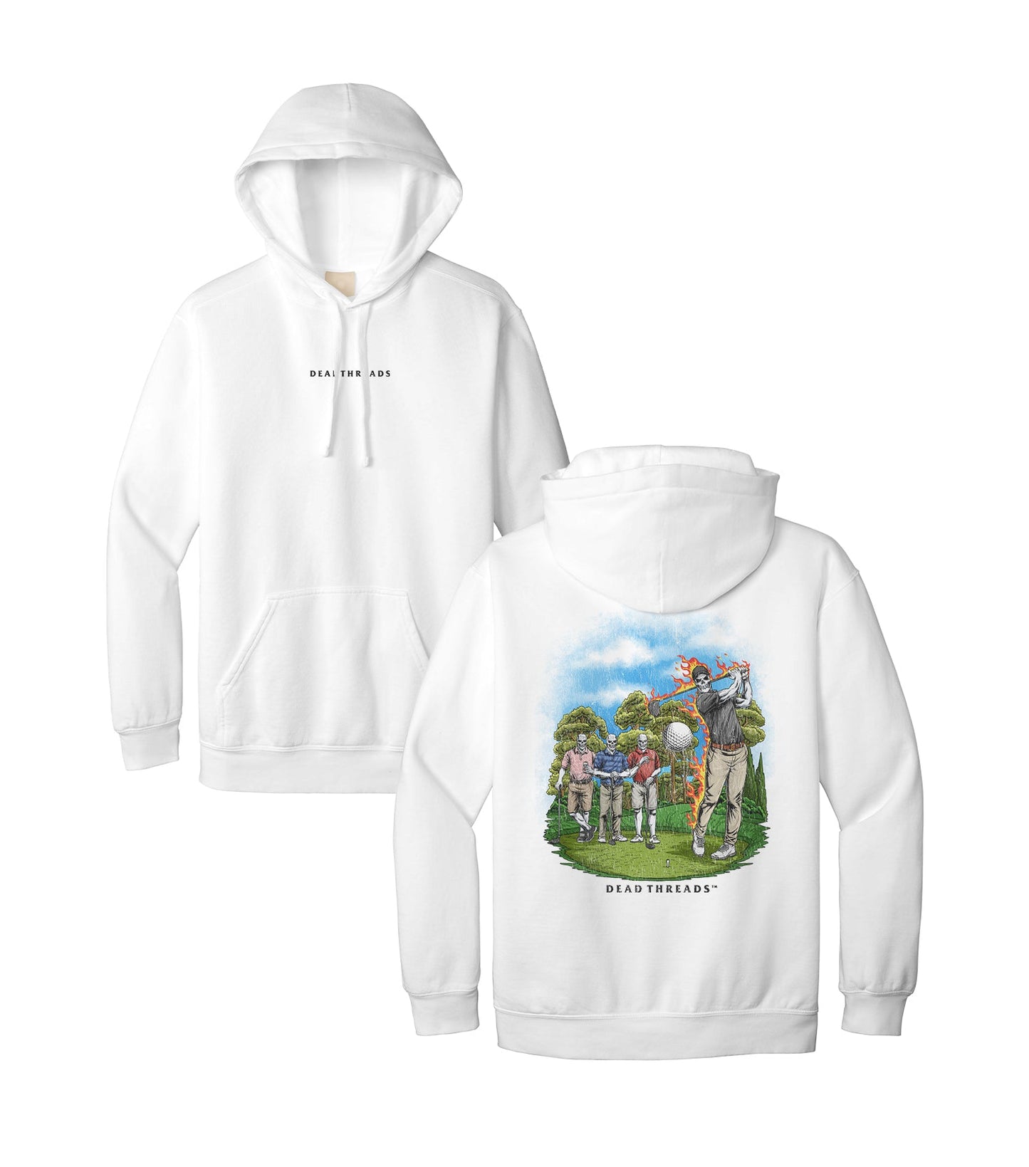 GOLF v3 “FORE MAN SCRAMBLE” - “DT ESSENTIAL" HOODIE – Hoodie – Dead Threads Apparel