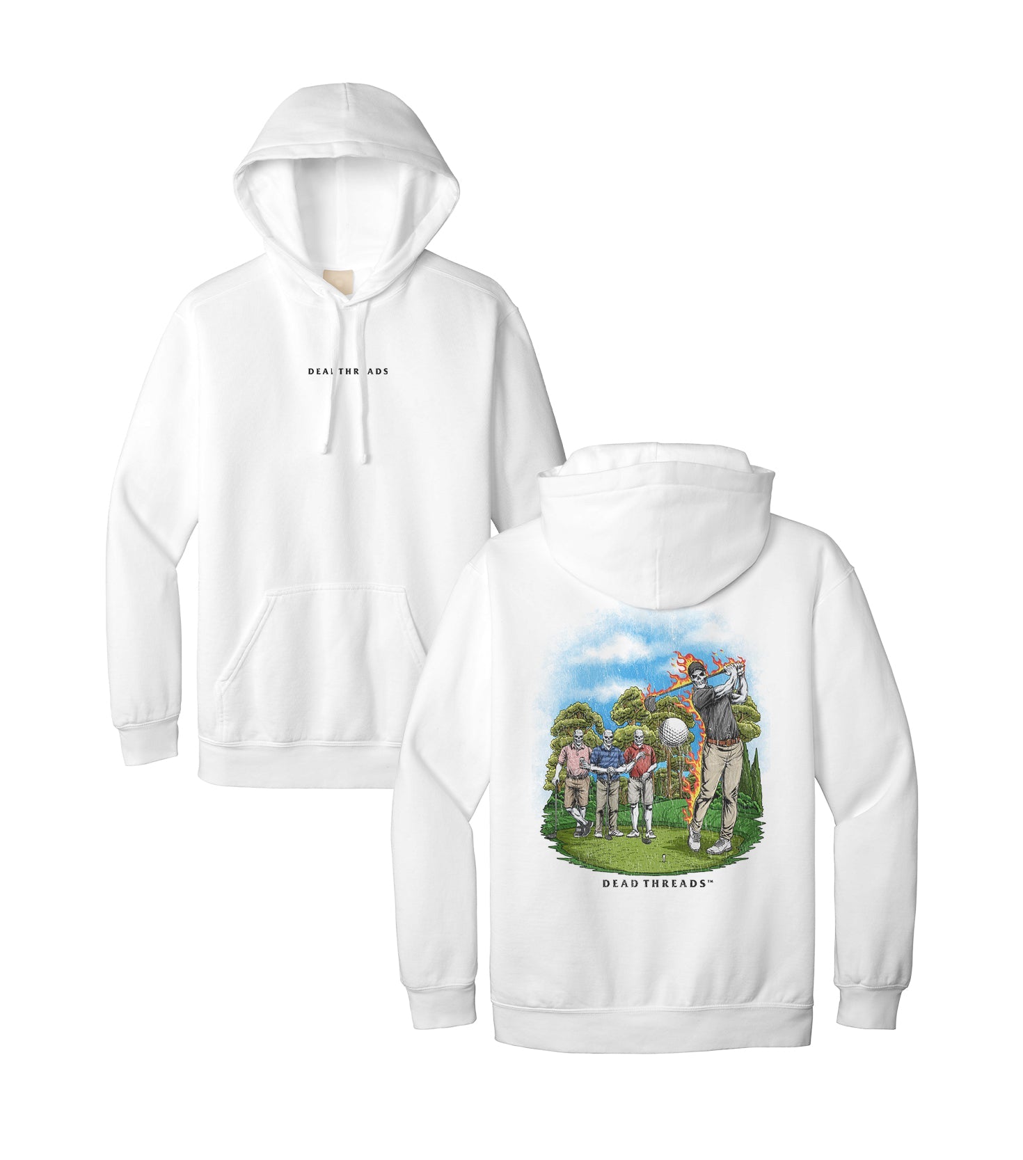 GOLF v3 “FORE MAN SCRAMBLE” - “DT ESSENTIAL" HOODIE – Hoodie – Dead Threads Apparel
