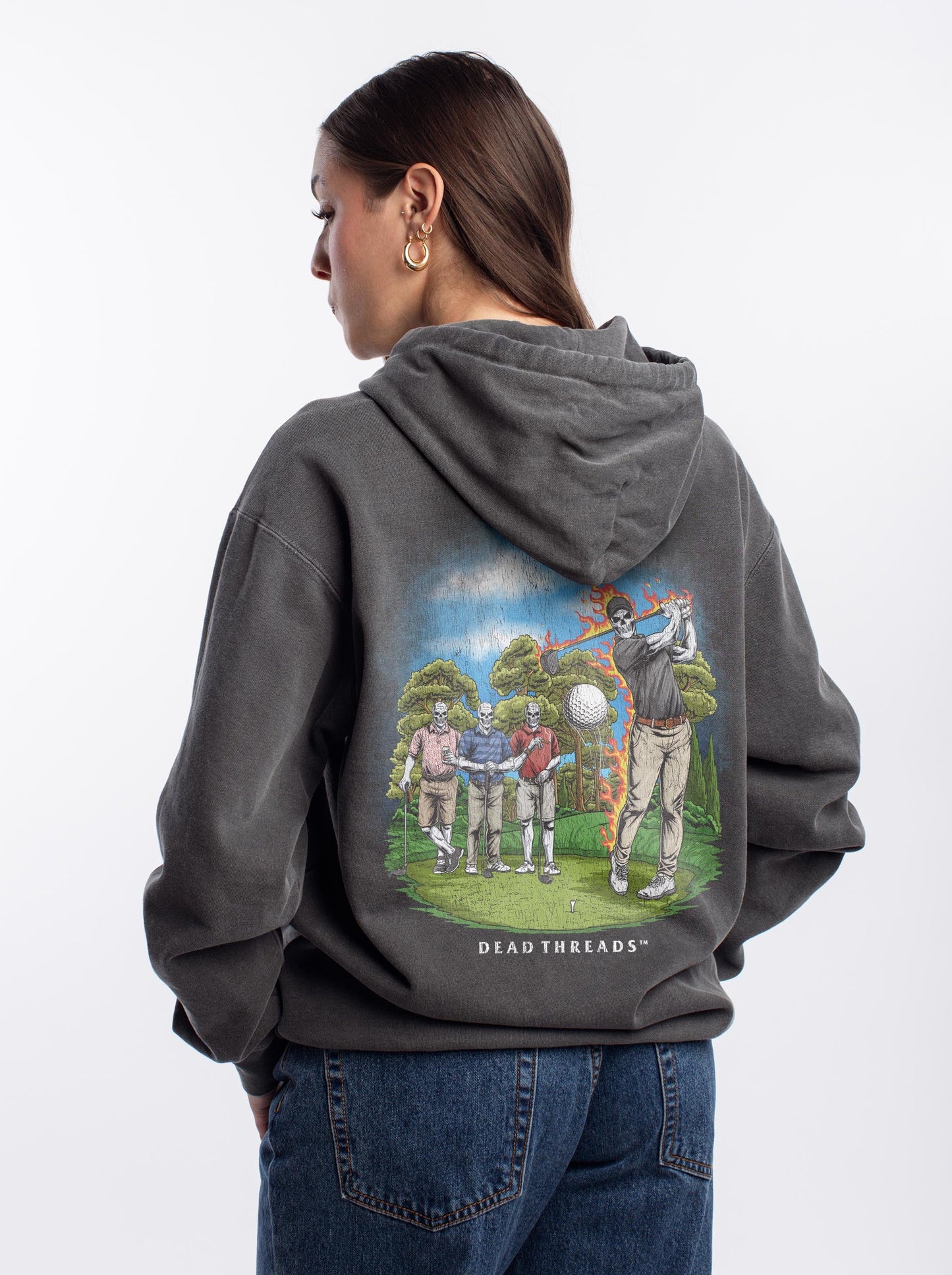 GOLF v3 “FORE MAN SCRAMBLE” - “DT ESSENTIAL" HOODIE – Hoodie – Dead Threads Apparel