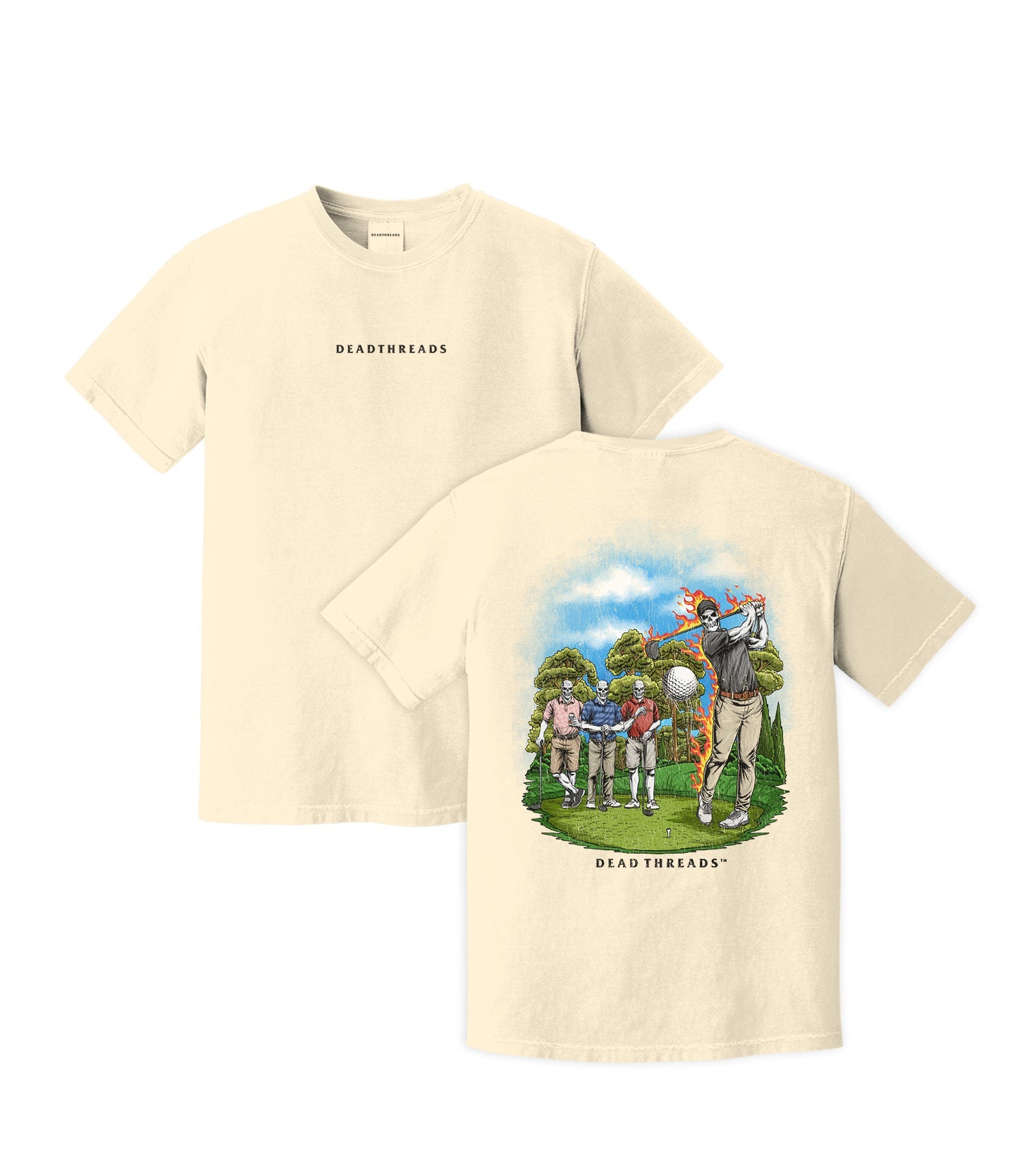 GOLF v3 “FORE MAN SCRAMBLE” - “DT ESSENTIAL" PREMIUM T - SHIRT – T-Shirt – Dead Threads Apparel