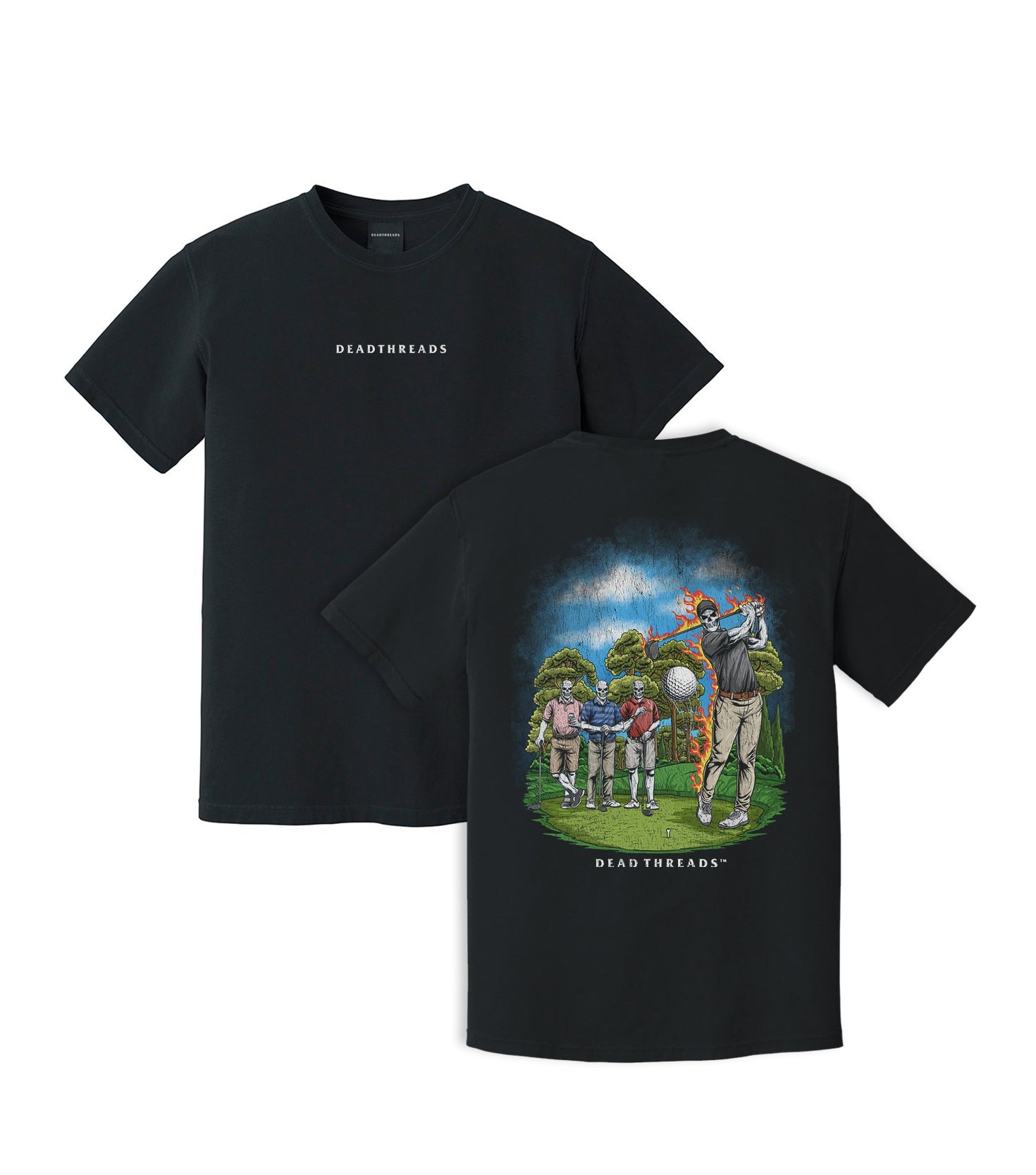 GOLF v3 “FORE MAN SCRAMBLE” - “DT ESSENTIAL" PREMIUM T - SHIRT – T-Shirt – Dead Threads Apparel