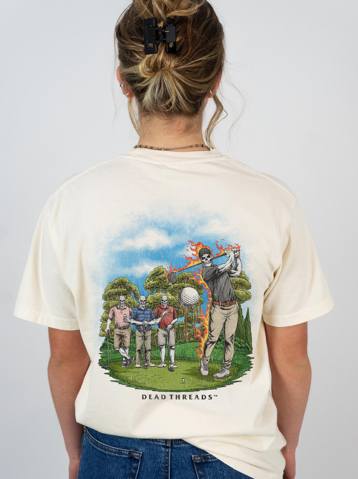GOLF v3 “FORE MAN SCRAMBLE” - “DT ESSENTIAL" PREMIUM T - SHIRT – T-Shirt – Dead Threads Apparel