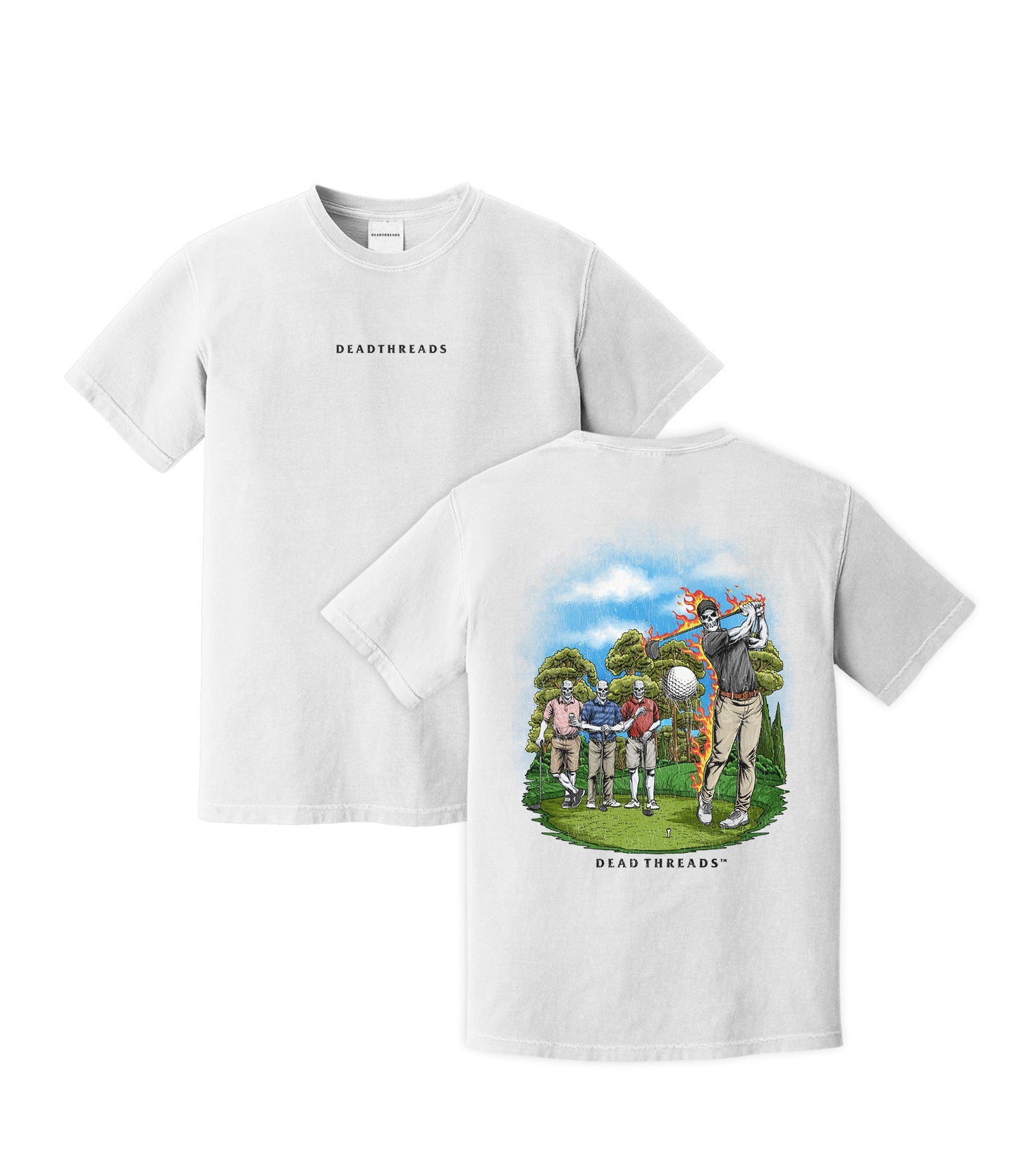 GOLF v3 “FORE MAN SCRAMBLE” - “DT ESSENTIAL" PREMIUM T - SHIRT – T-Shirt – Dead Threads Apparel
