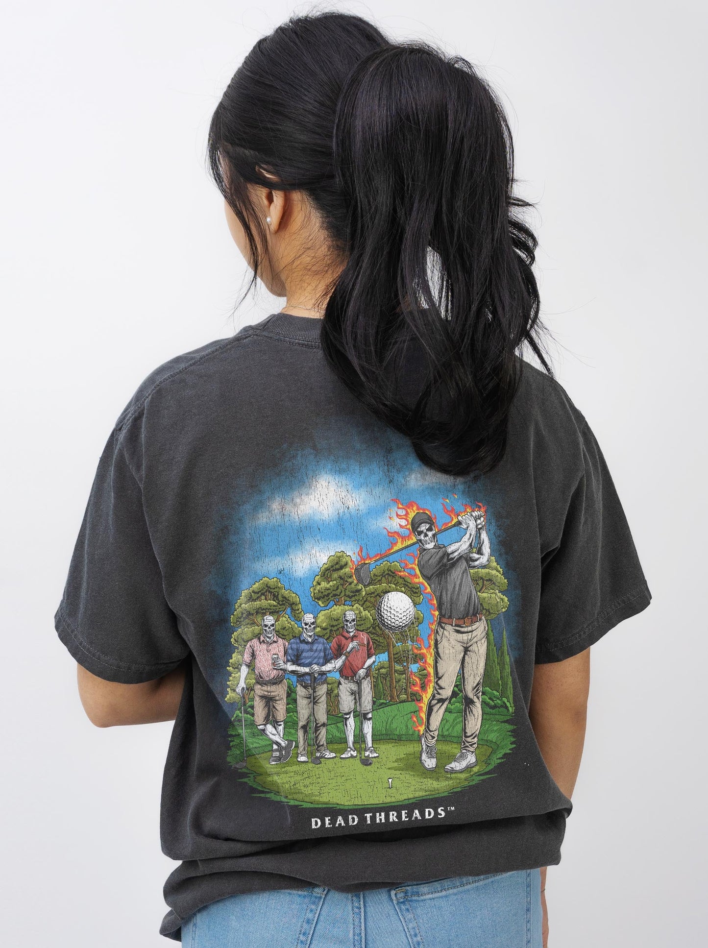 GOLF v3 “FORE MAN SCRAMBLE” - “DT ESSENTIAL" PREMIUM T - SHIRT – T-Shirt – Dead Threads Apparel