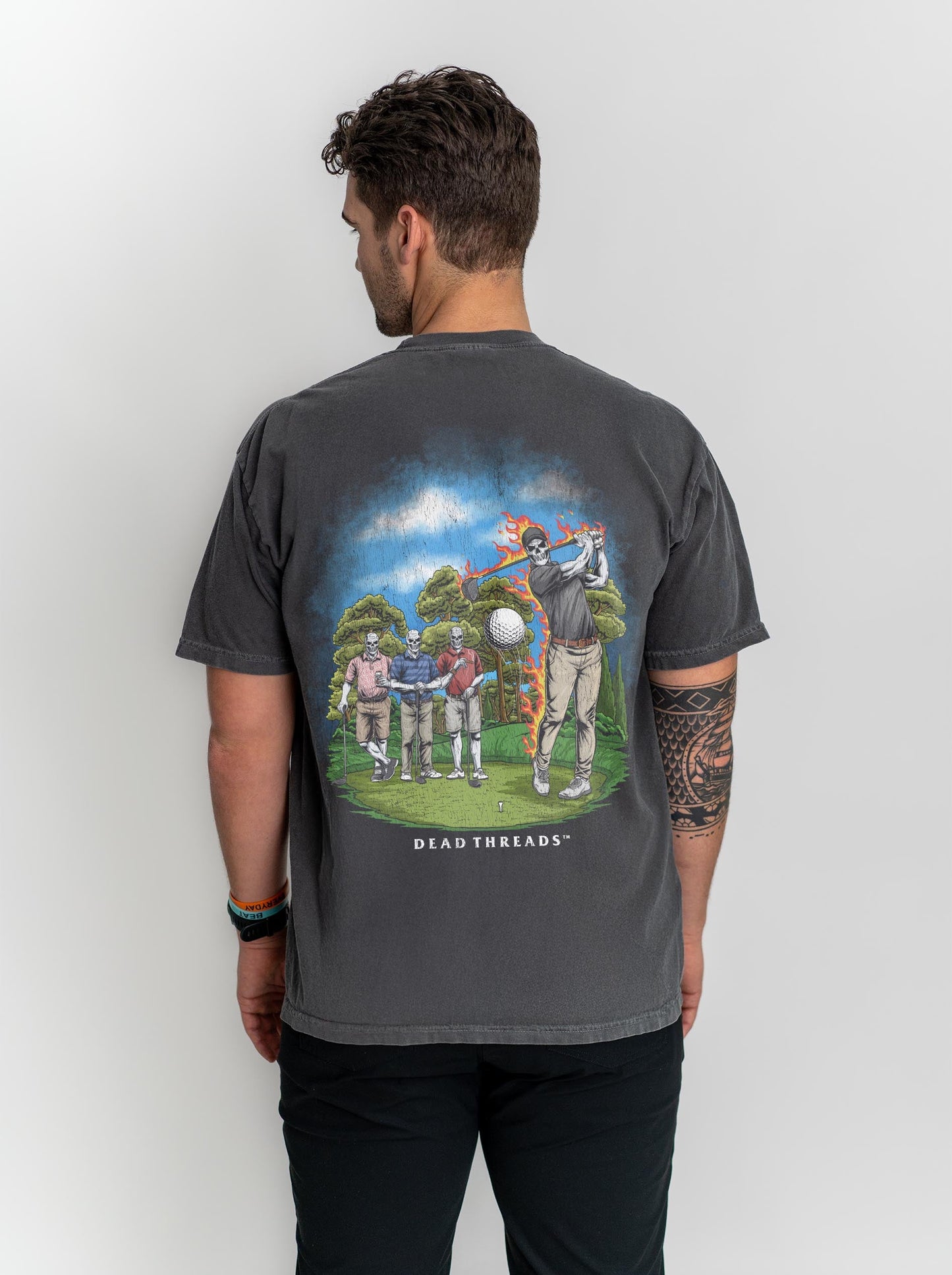 GOLF v3 “FORE MAN SCRAMBLE” - “DT ESSENTIAL" PREMIUM T - SHIRT – T-Shirt – Dead Threads Apparel