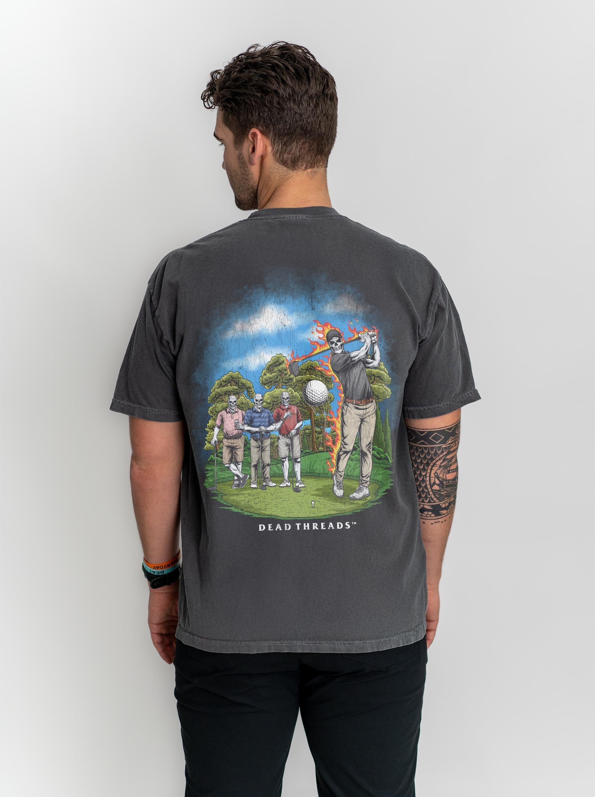 GOLF v3 “FORE MAN SCRAMBLE” - “DT ESSENTIAL" PREMIUM T - SHIRT – T-Shirt – Dead Threads Apparel