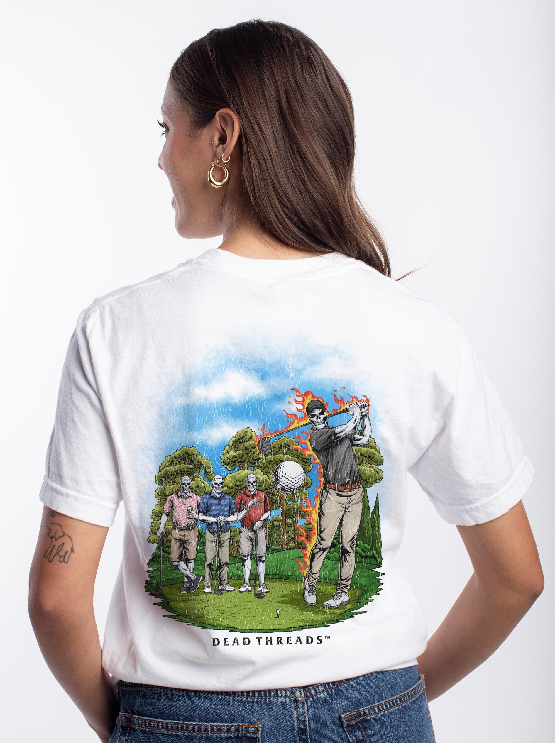 GOLF v3 “FORE MAN SCRAMBLE” - “DT ESSENTIAL" PREMIUM T - SHIRT – T-Shirt – Dead Threads Apparel