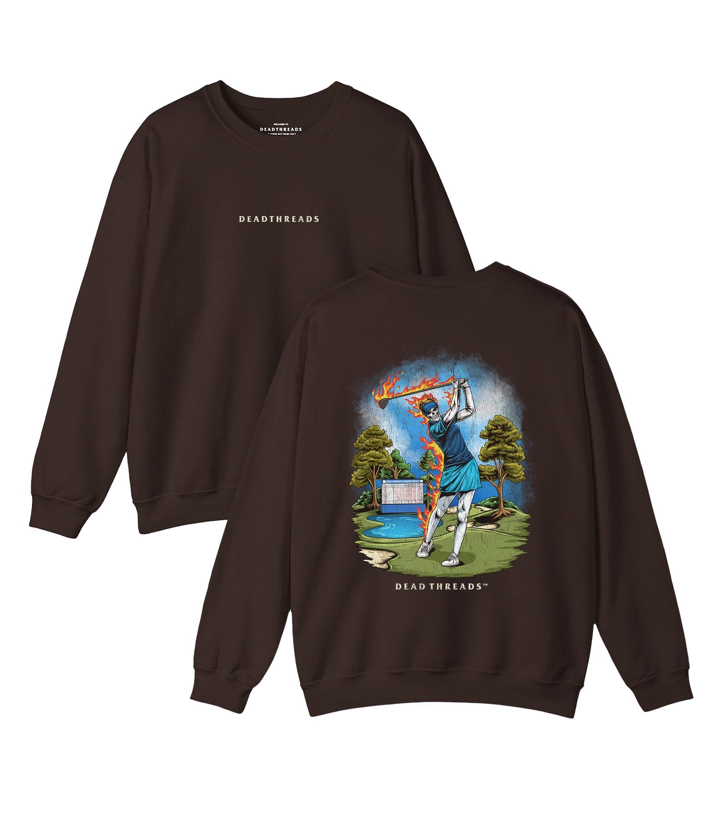 GOLF v4 “QUEEN OF THE COURSE” - “DT ESSENTIAL" CREWNECK SWEATSHIRT – Sweatshirt – Dead Threads Apparel