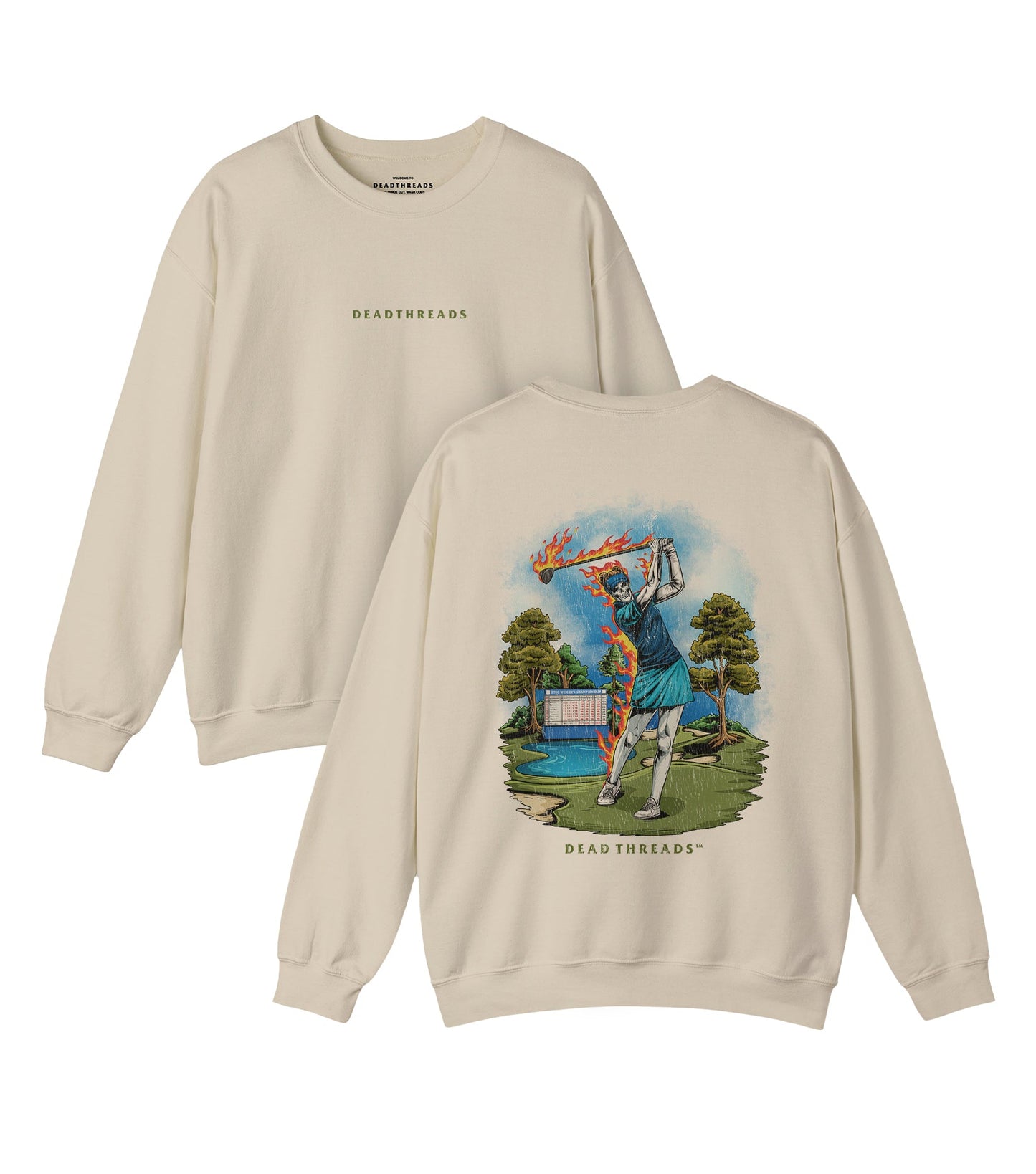 GOLF v4 “QUEEN OF THE COURSE” - “DT ESSENTIAL" CREWNECK SWEATSHIRT – Sweatshirt – Dead Threads Apparel