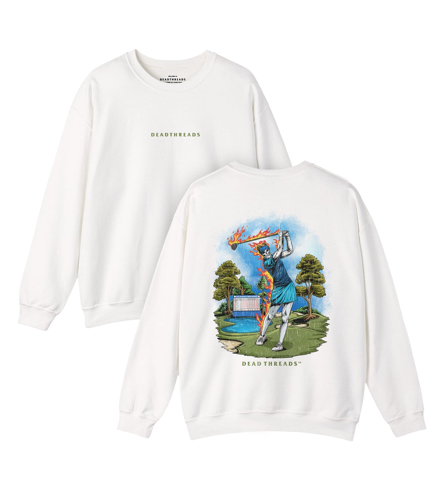 GOLF v4 “QUEEN OF THE COURSE” - “DT ESSENTIAL" CREWNECK SWEATSHIRT – Sweatshirt – Dead Threads Apparel