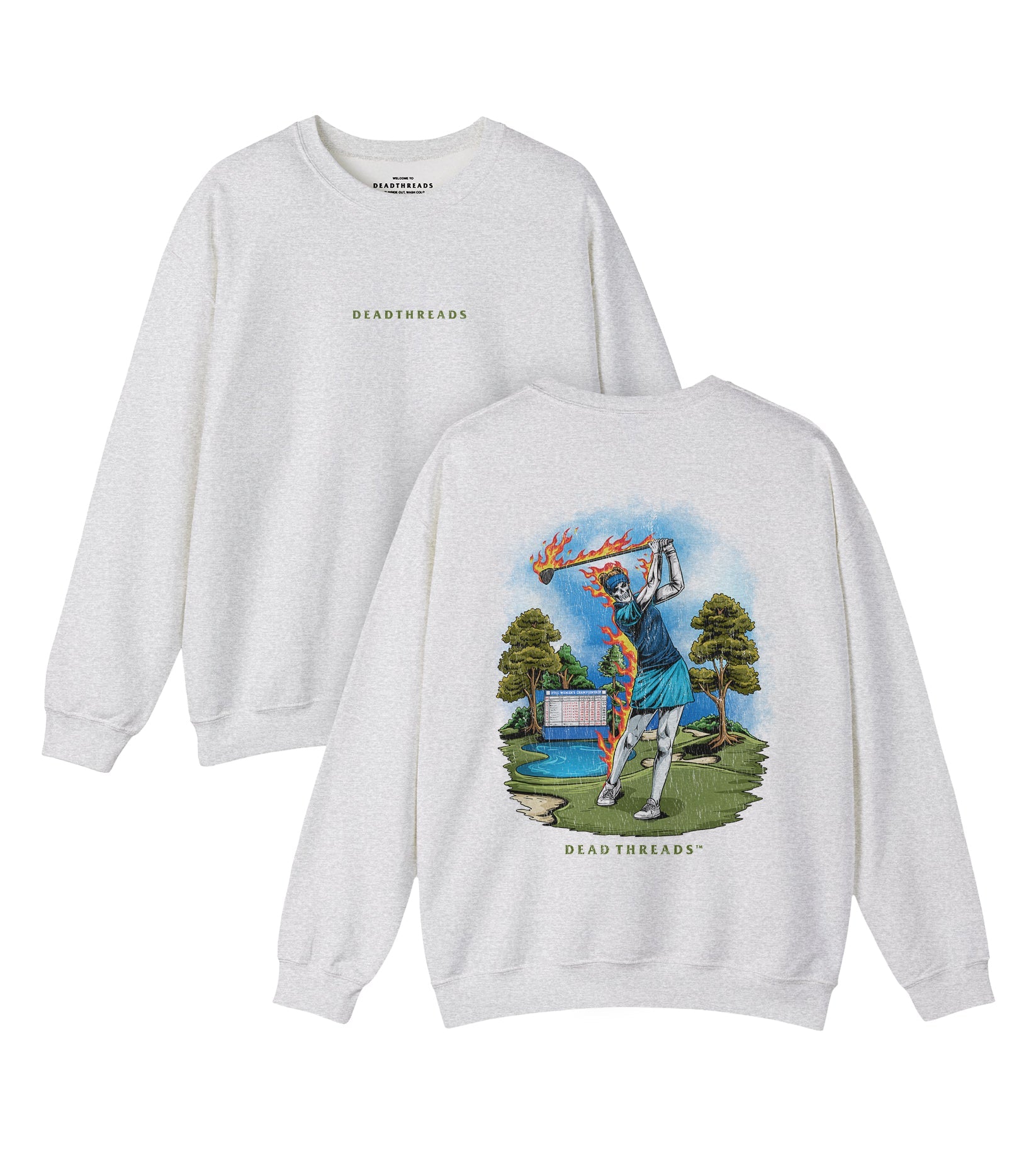 GOLF v4 “QUEEN OF THE COURSE” - “DT ESSENTIAL" CREWNECK SWEATSHIRT – Sweatshirt – Dead Threads Apparel