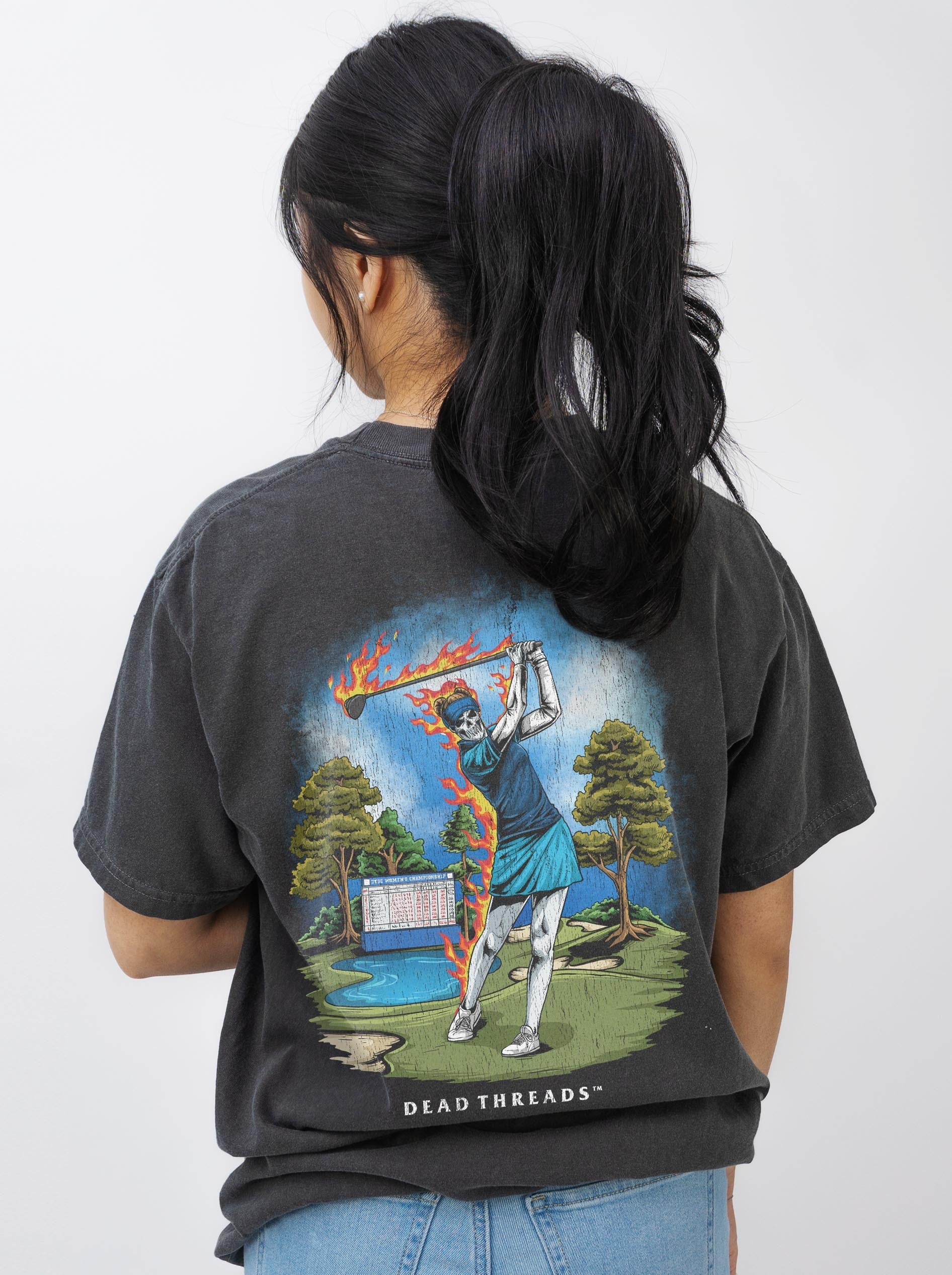 GOLF v4 “QUEEN OF THE COURSE” - “DT ESSENTIAL" PREMIUM T - SHIRT – T-Shirt – Dead Threads Apparel