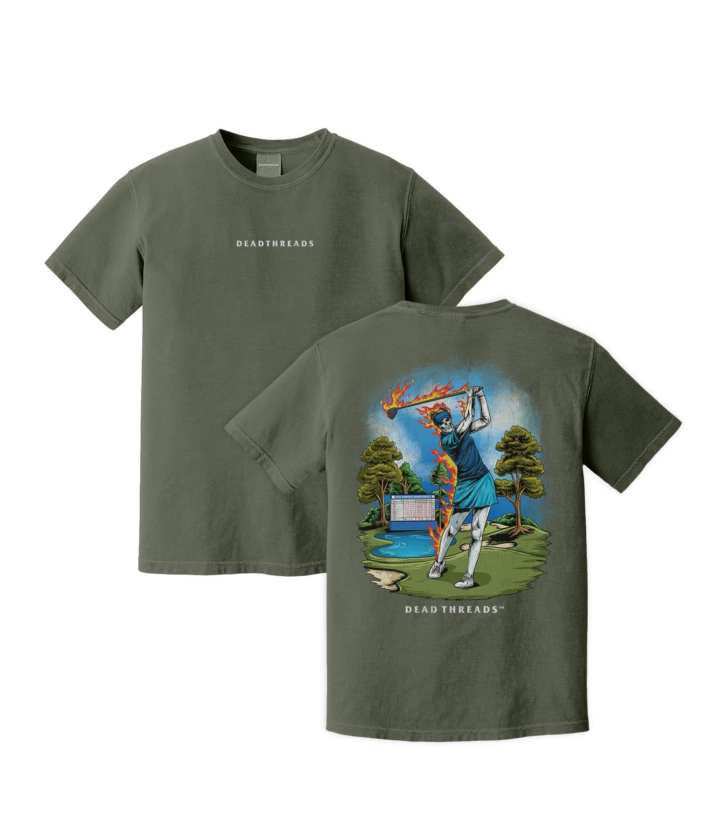 GOLF v4 “QUEEN OF THE COURSE” - “DT ESSENTIAL" PREMIUM T - SHIRT – T-Shirt – Dead Threads Apparel