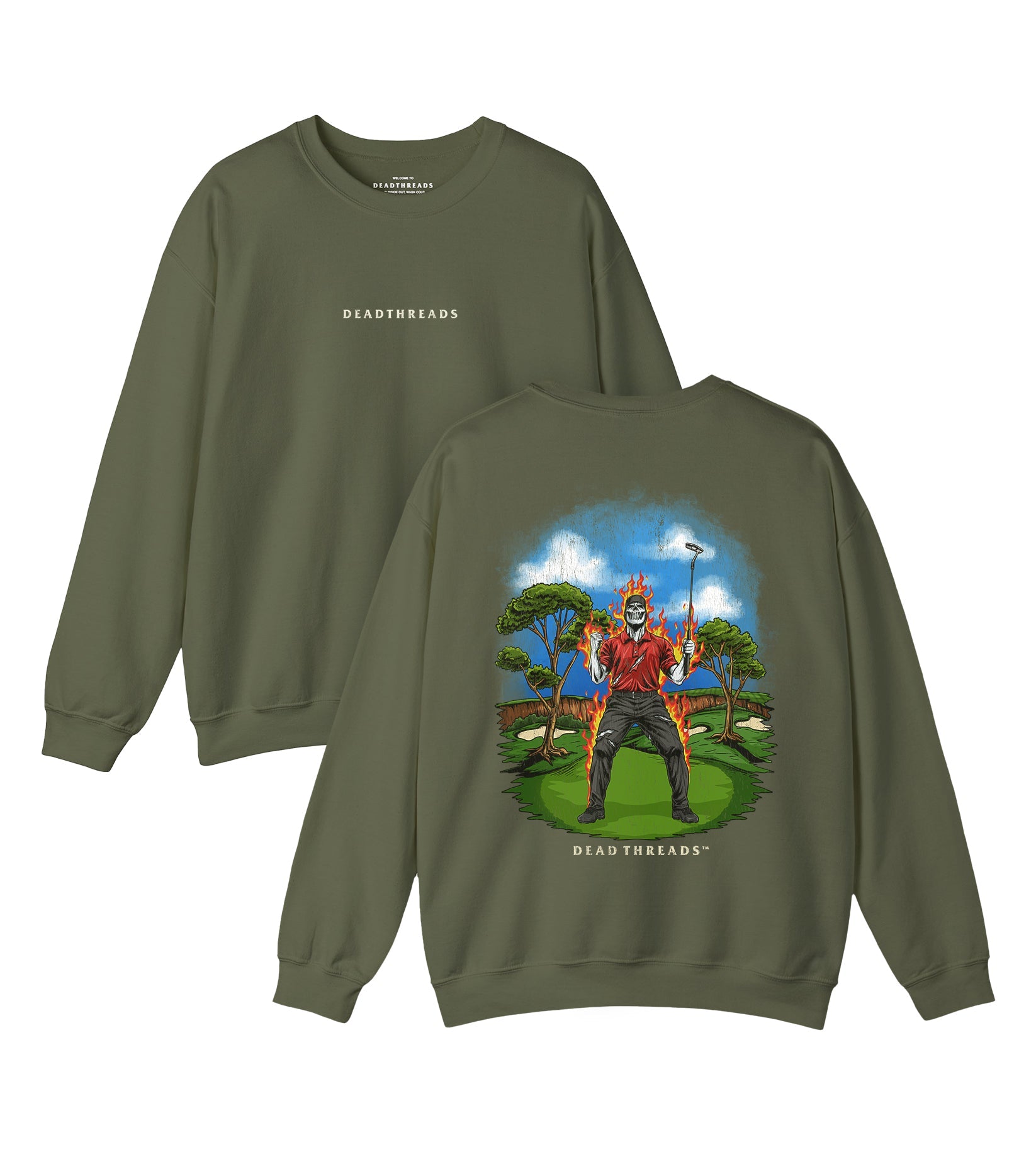 GOLF v5 “RED ROAR” - “DT ESSENTIAL" CREWNECK SWEATSHIRT – Sweatshirt – Dead Threads Apparel