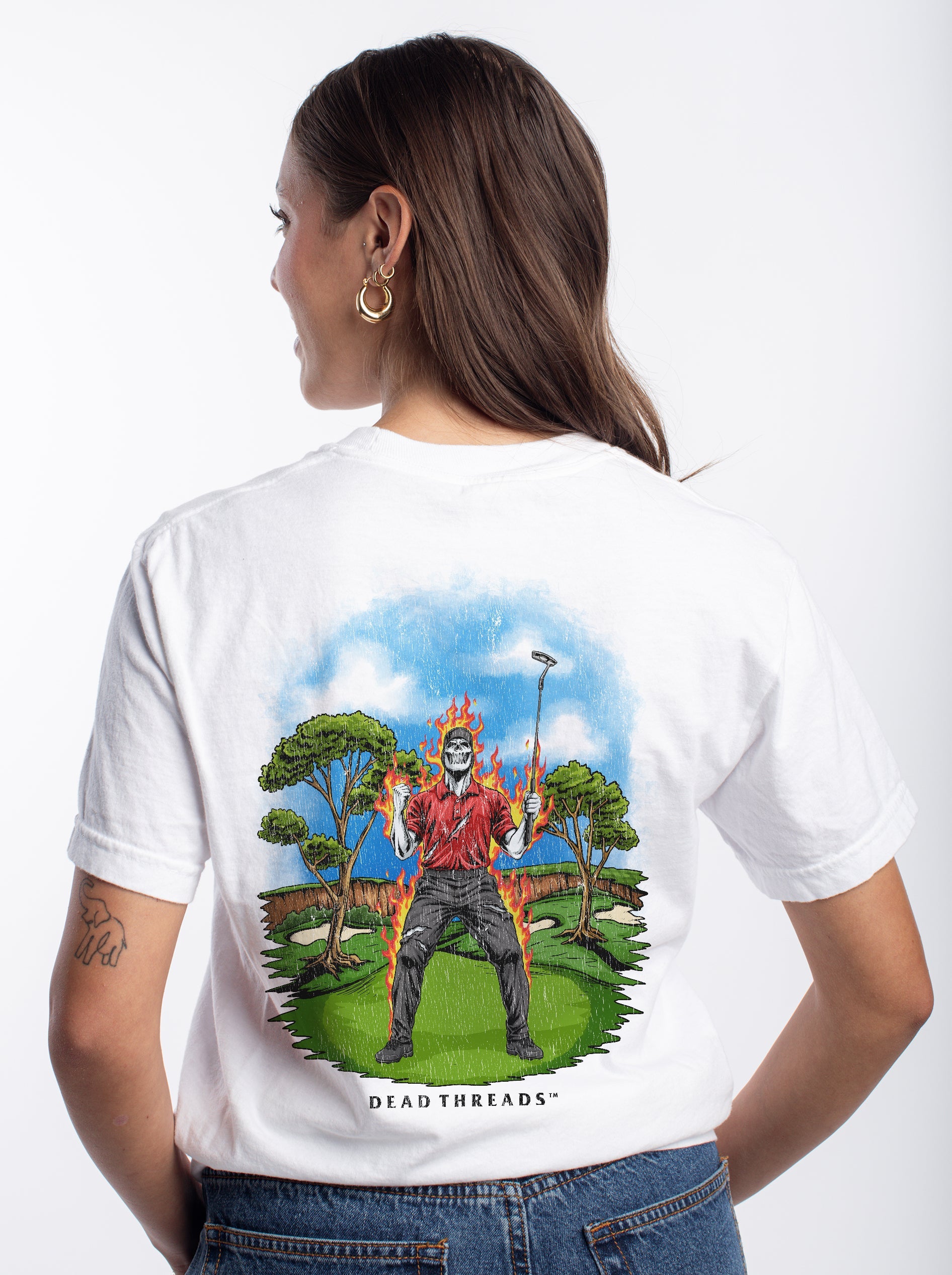 GOLF v5 “RED ROAR” - “DT ESSENTIAL" PREMIUM T - SHIRT – T-Shirt – Dead Threads Apparel