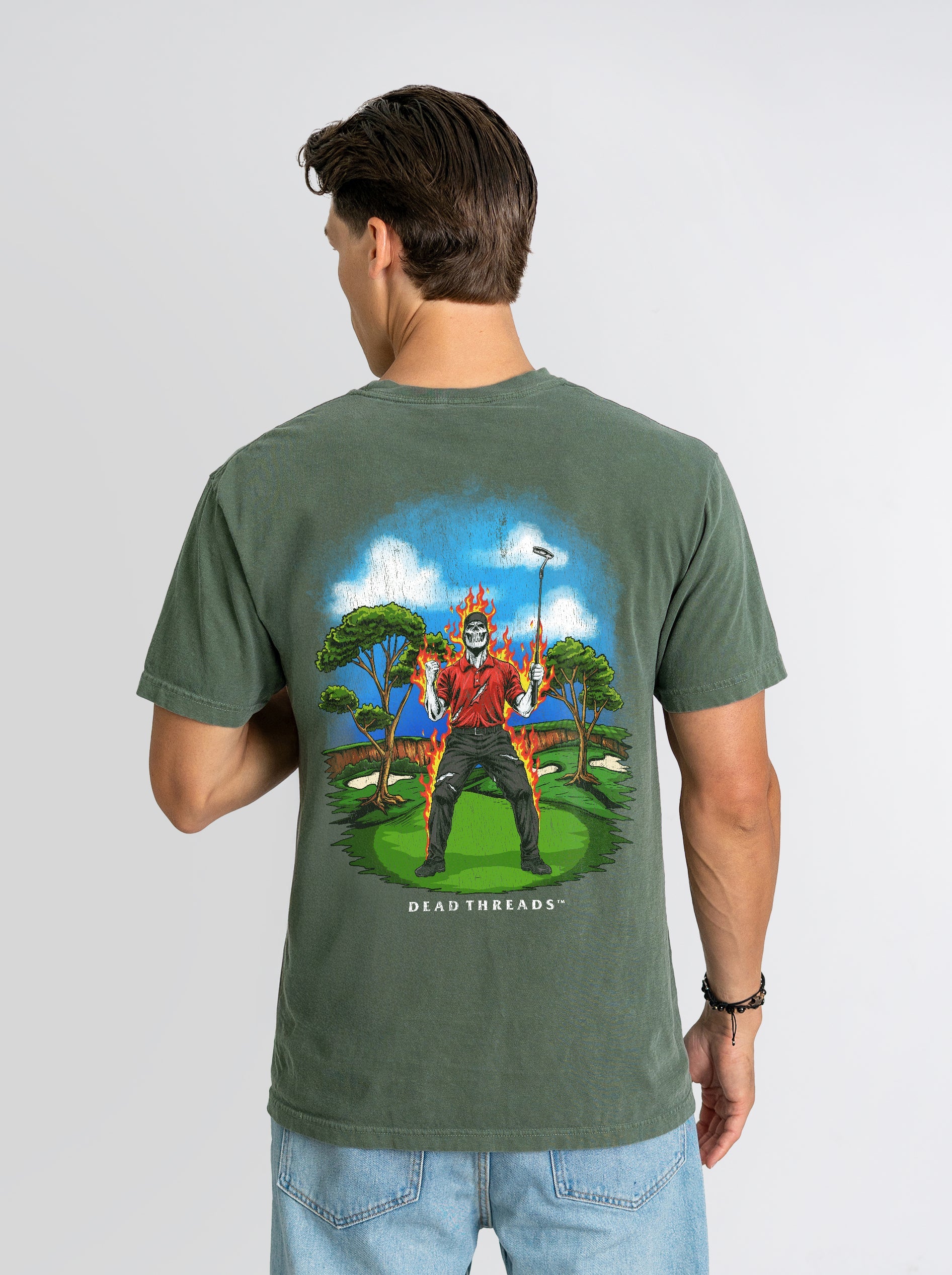 GOLF v5 “RED ROAR” - “DT ESSENTIAL" PREMIUM T - SHIRT – T-Shirt – Dead Threads Apparel