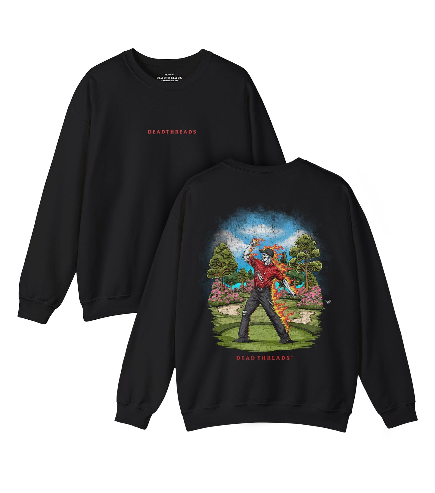 GOLF v5 “RED ROAR v2” - “DT ESSENTIAL" CREWNECK SWEATSHIRT – Sweatshirt – Dead Threads Apparel
