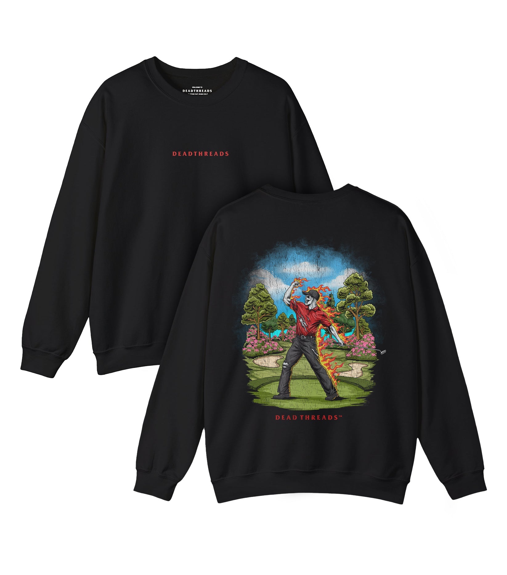 GOLF v5 “RED ROAR v2” - “DT ESSENTIAL" CREWNECK SWEATSHIRT – Sweatshirt – Dead Threads Apparel
