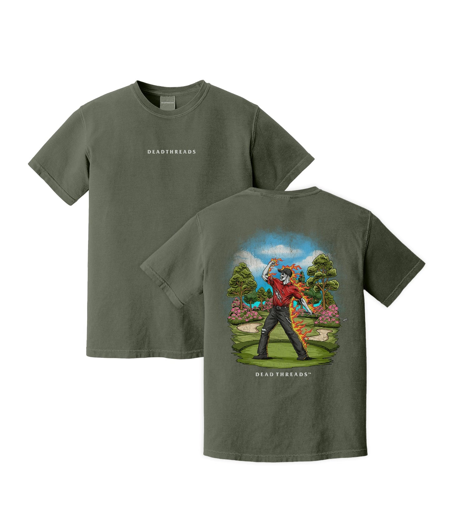 GOLF v5 “RED ROAR v2” - “DT ESSENTIAL" PREMIUM T - SHIRT – T-Shirt – Dead Threads Apparel