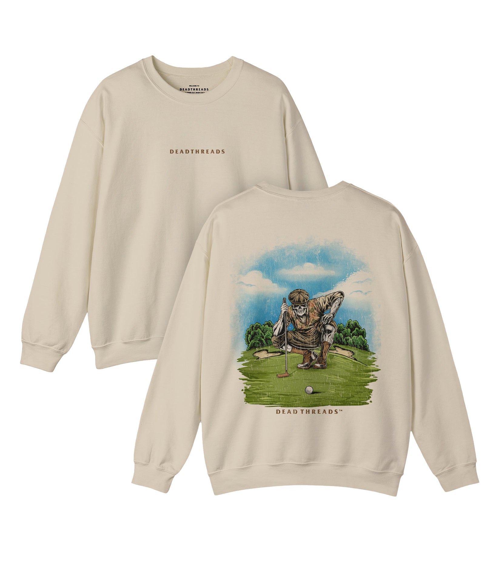 GOLF v6 "PUTT TO REST" - “DT ESSENTIAL" CREWNECK SWEATSHIRT – Sweatshirt – Dead Threads Apparel