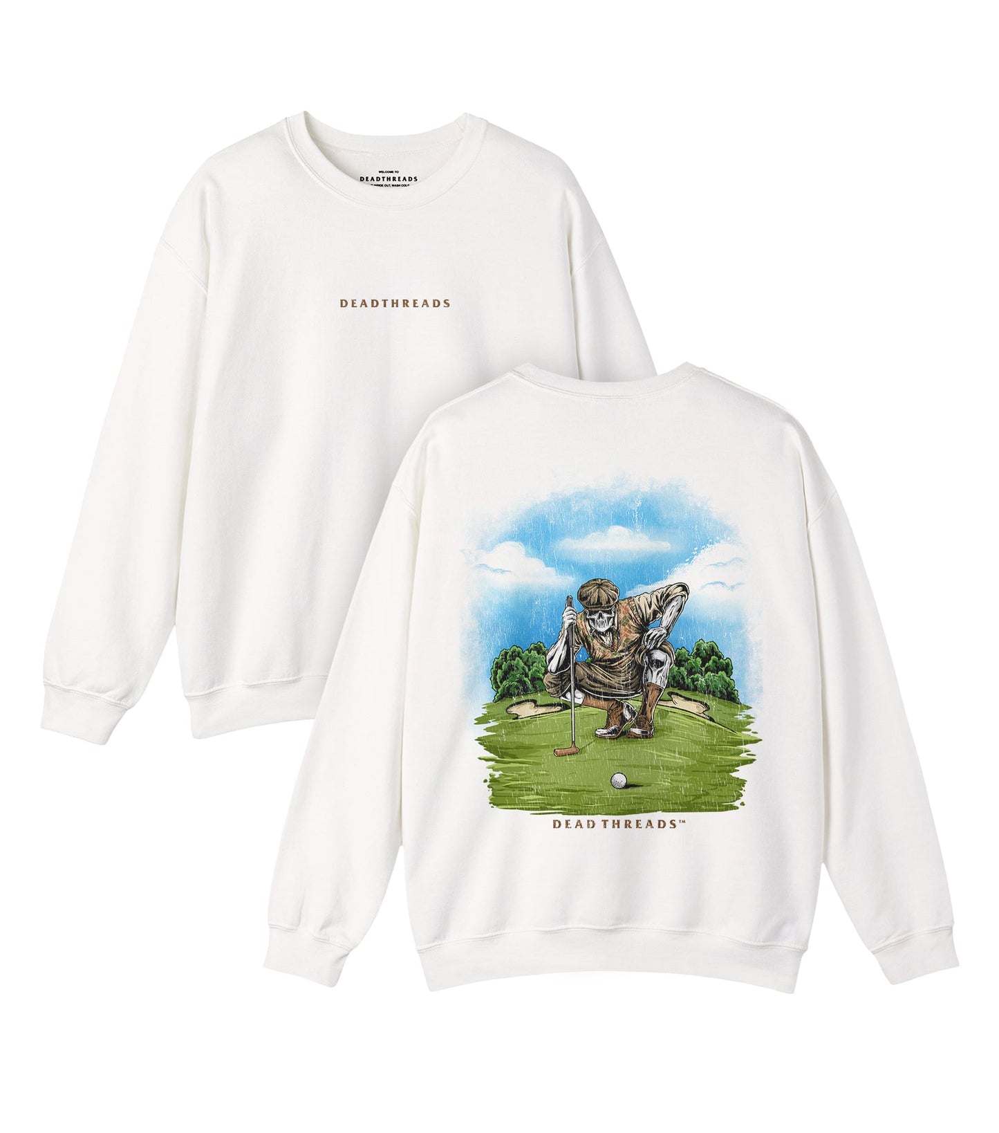 GOLF v6 "PUTT TO REST" - “DT ESSENTIAL" CREWNECK SWEATSHIRT – Sweatshirt – Dead Threads Apparel