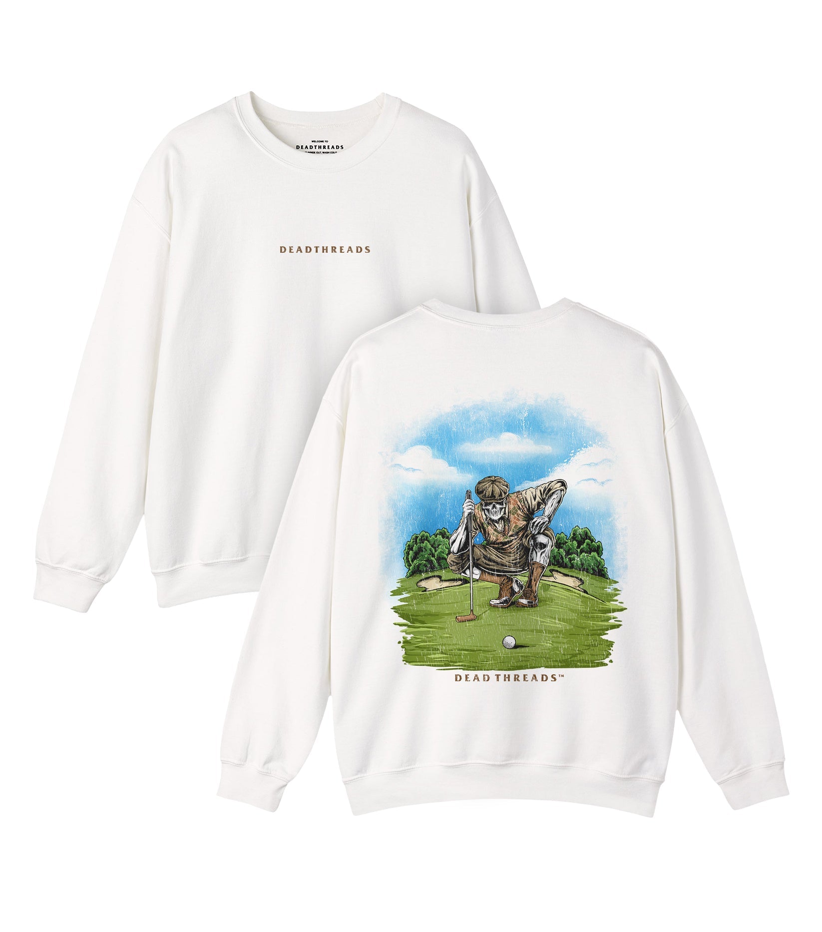 GOLF v6 "PUTT TO REST" - “DT ESSENTIAL" CREWNECK SWEATSHIRT – Sweatshirt – Dead Threads Apparel