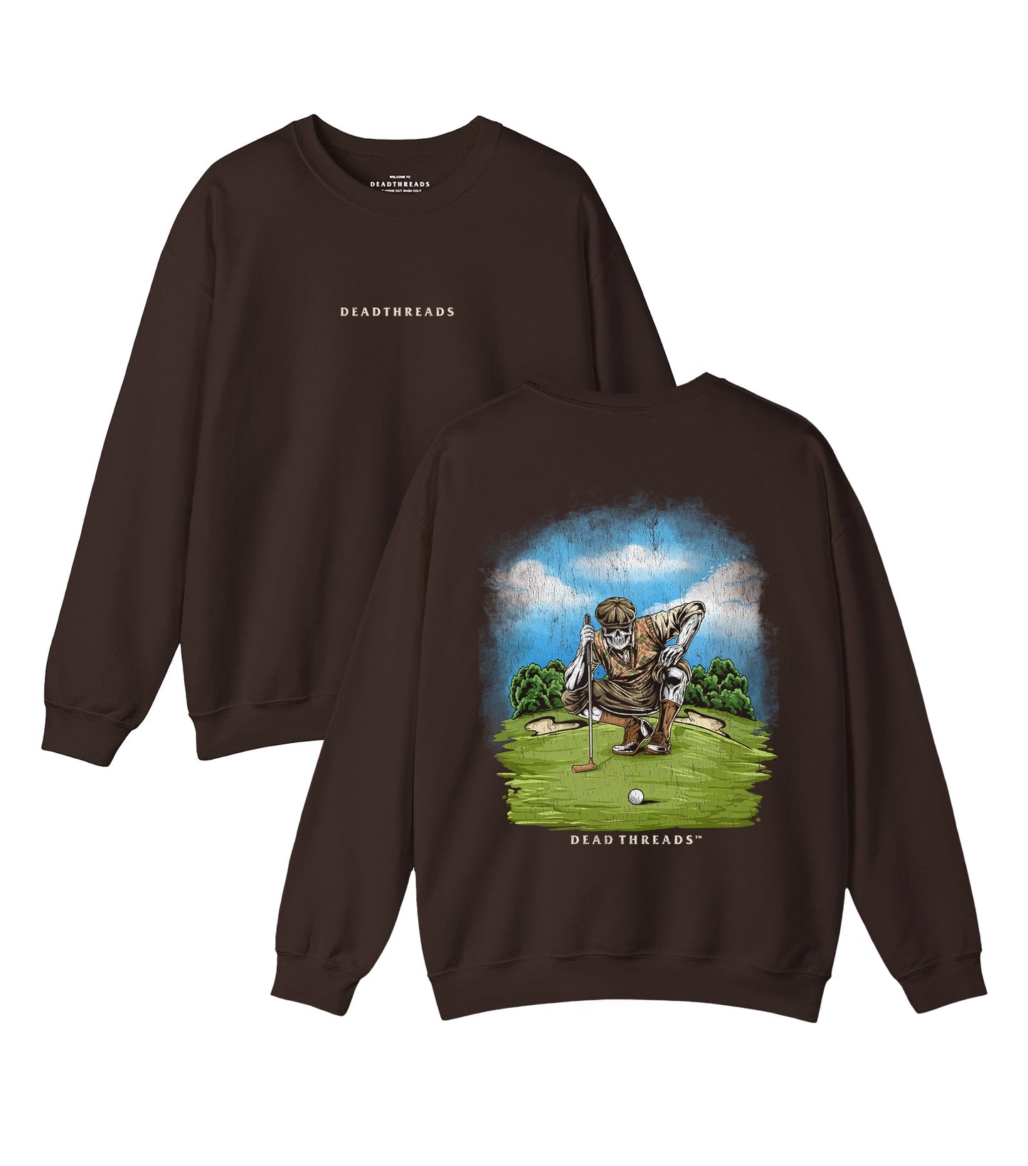 GOLF v6 "PUTT TO REST" - “DT ESSENTIAL" CREWNECK SWEATSHIRT – Sweatshirt – Dead Threads Apparel