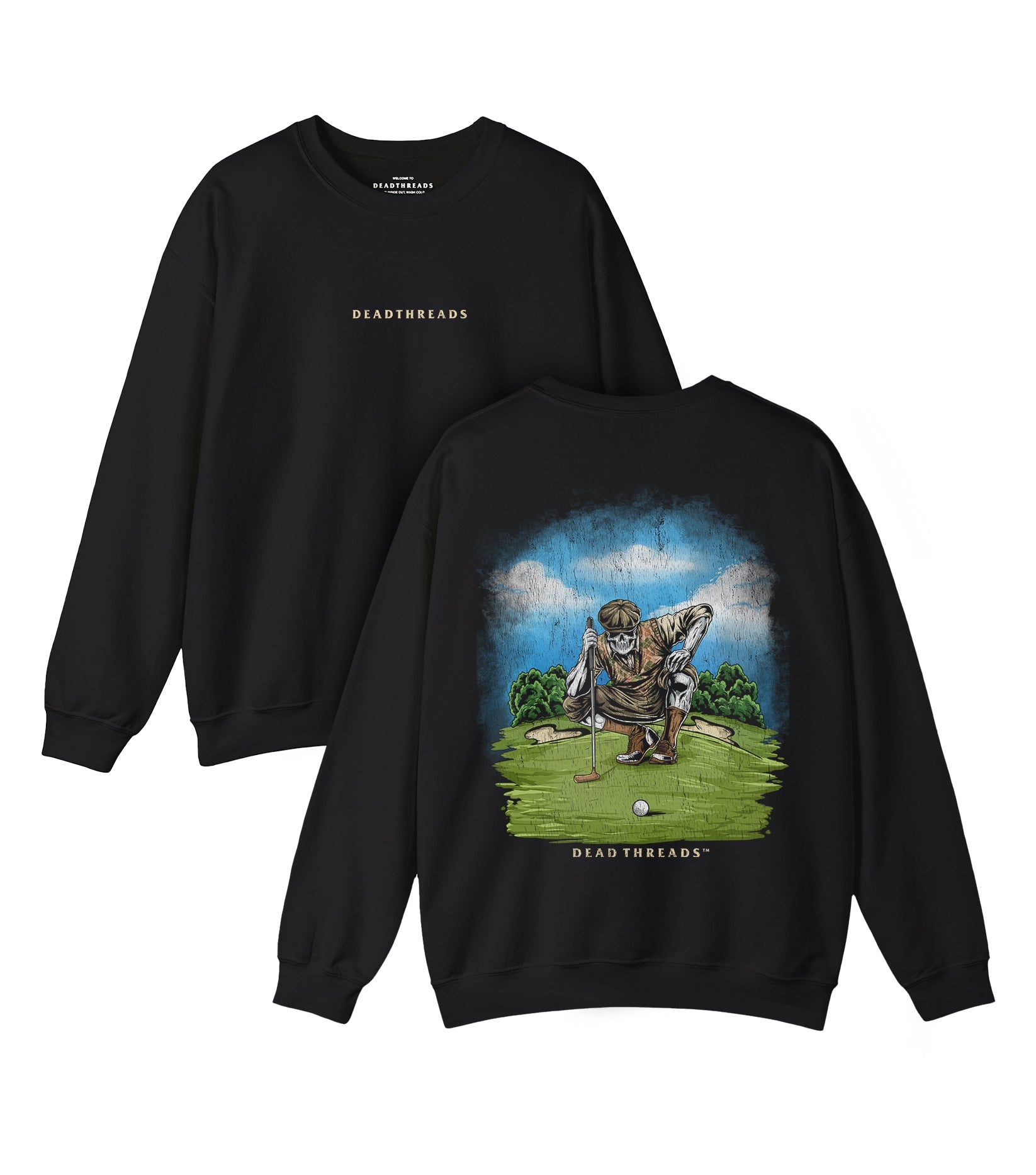 GOLF v6 "PUTT TO REST" - “DT ESSENTIAL" CREWNECK SWEATSHIRT – Sweatshirt – Dead Threads Apparel
