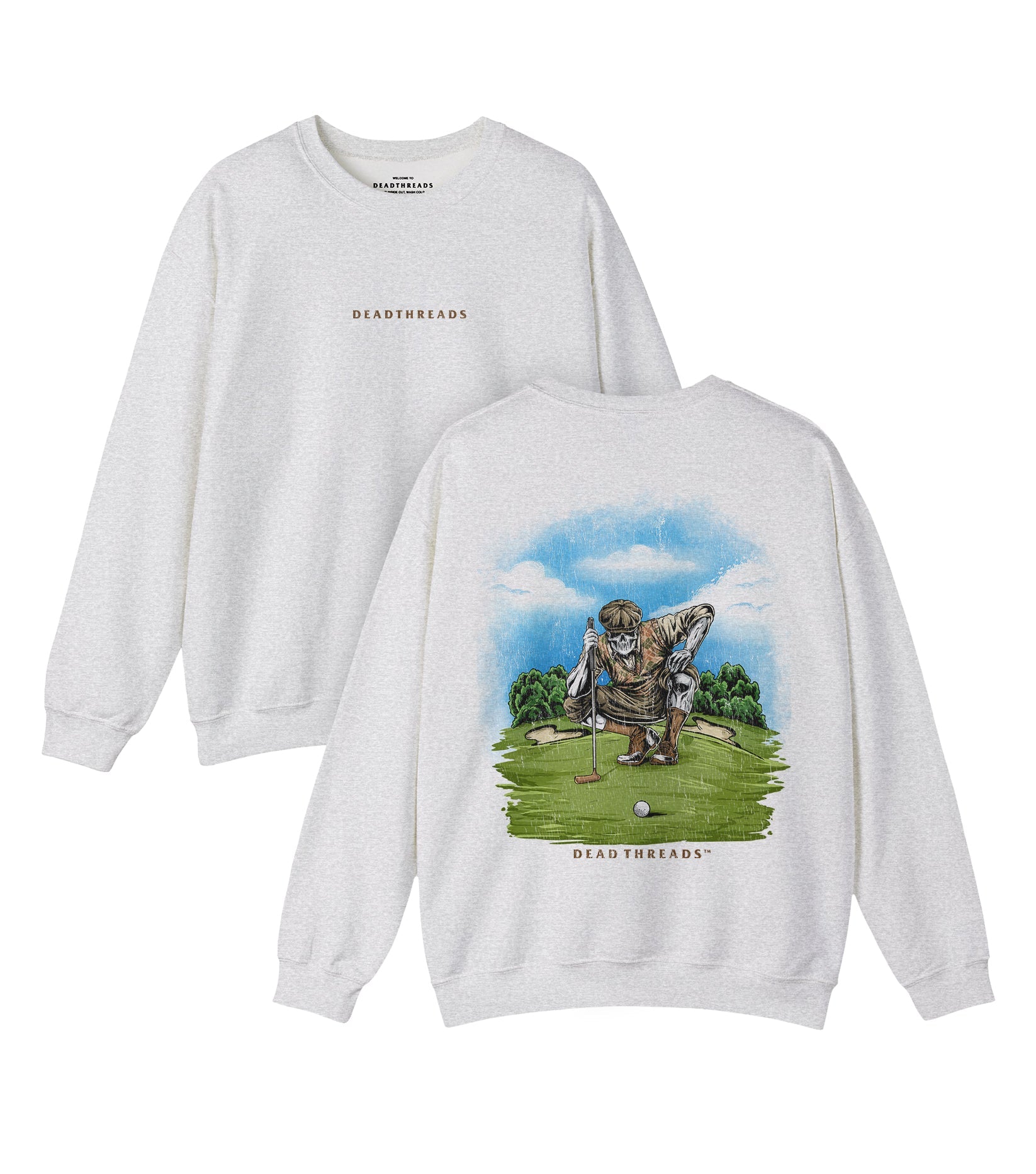 GOLF v6 "PUTT TO REST" - “DT ESSENTIAL" CREWNECK SWEATSHIRT – Sweatshirt – Dead Threads Apparel