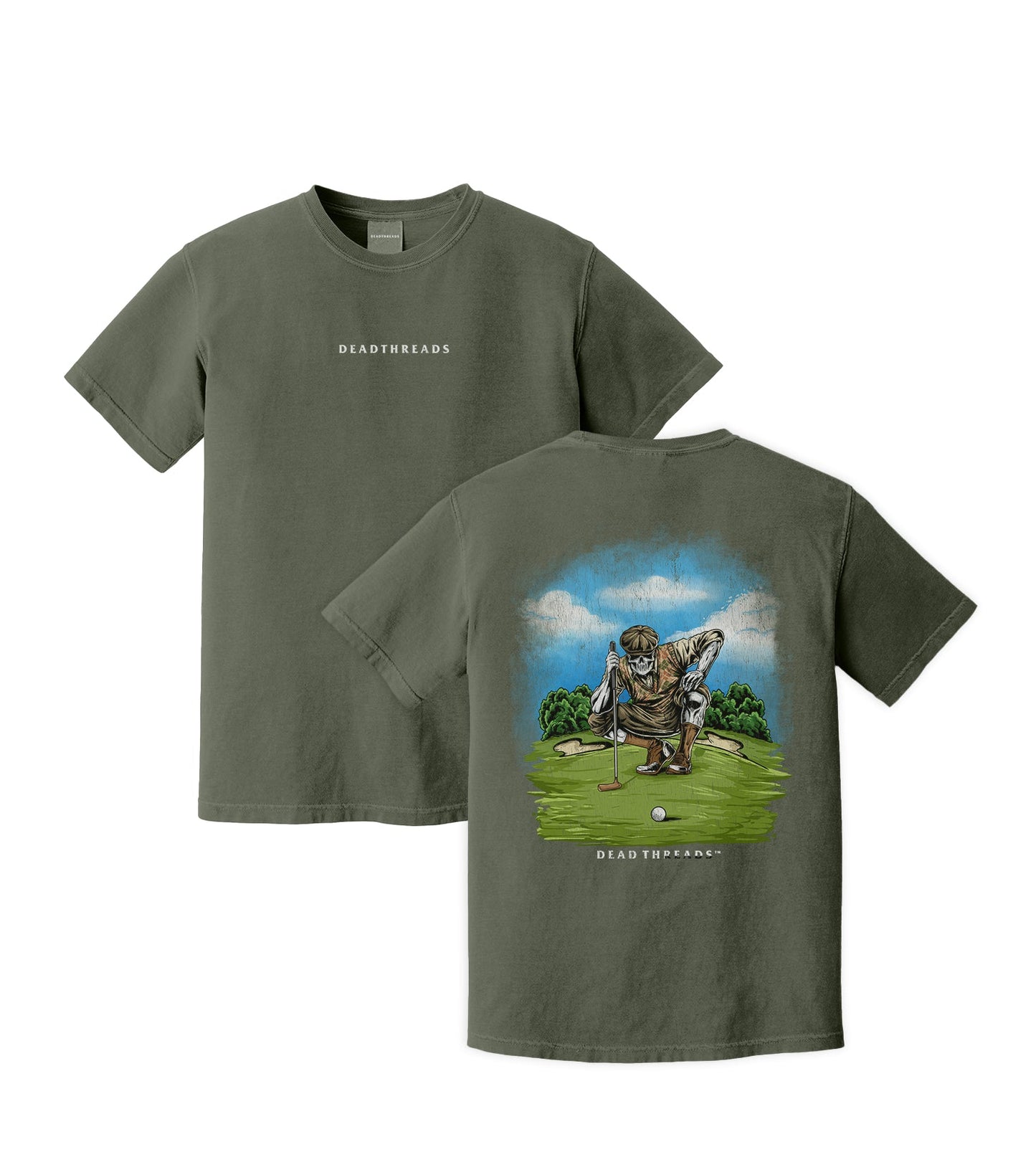 GOLF v6 "PUTT TO REST" - “DT ESSENTIAL" PREMIUM T - SHIRT – T-Shirt – Dead Threads Apparel