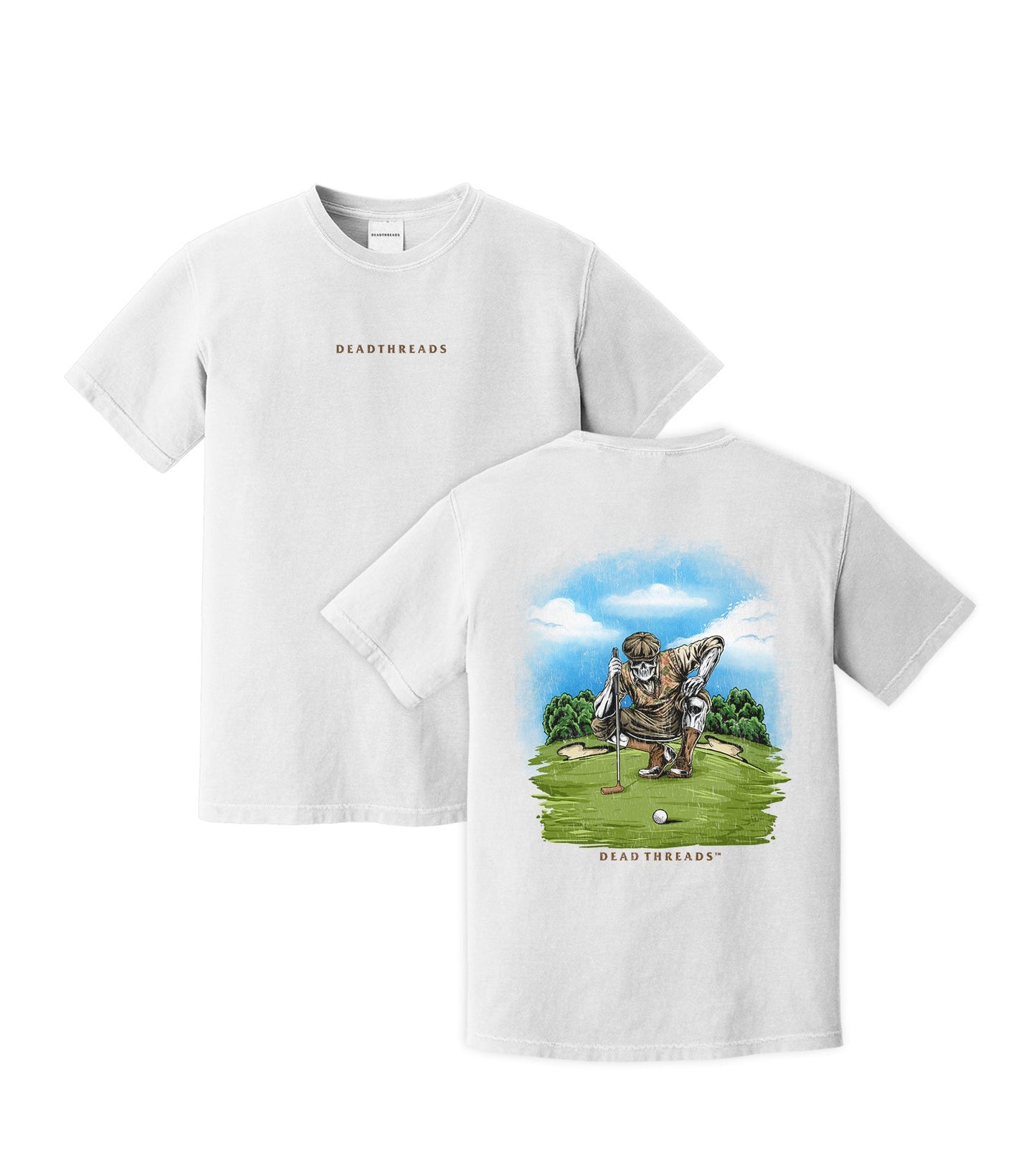 GOLF v6 "PUTT TO REST" - “DT ESSENTIAL" PREMIUM T - SHIRT – T-Shirt – Dead Threads Apparel