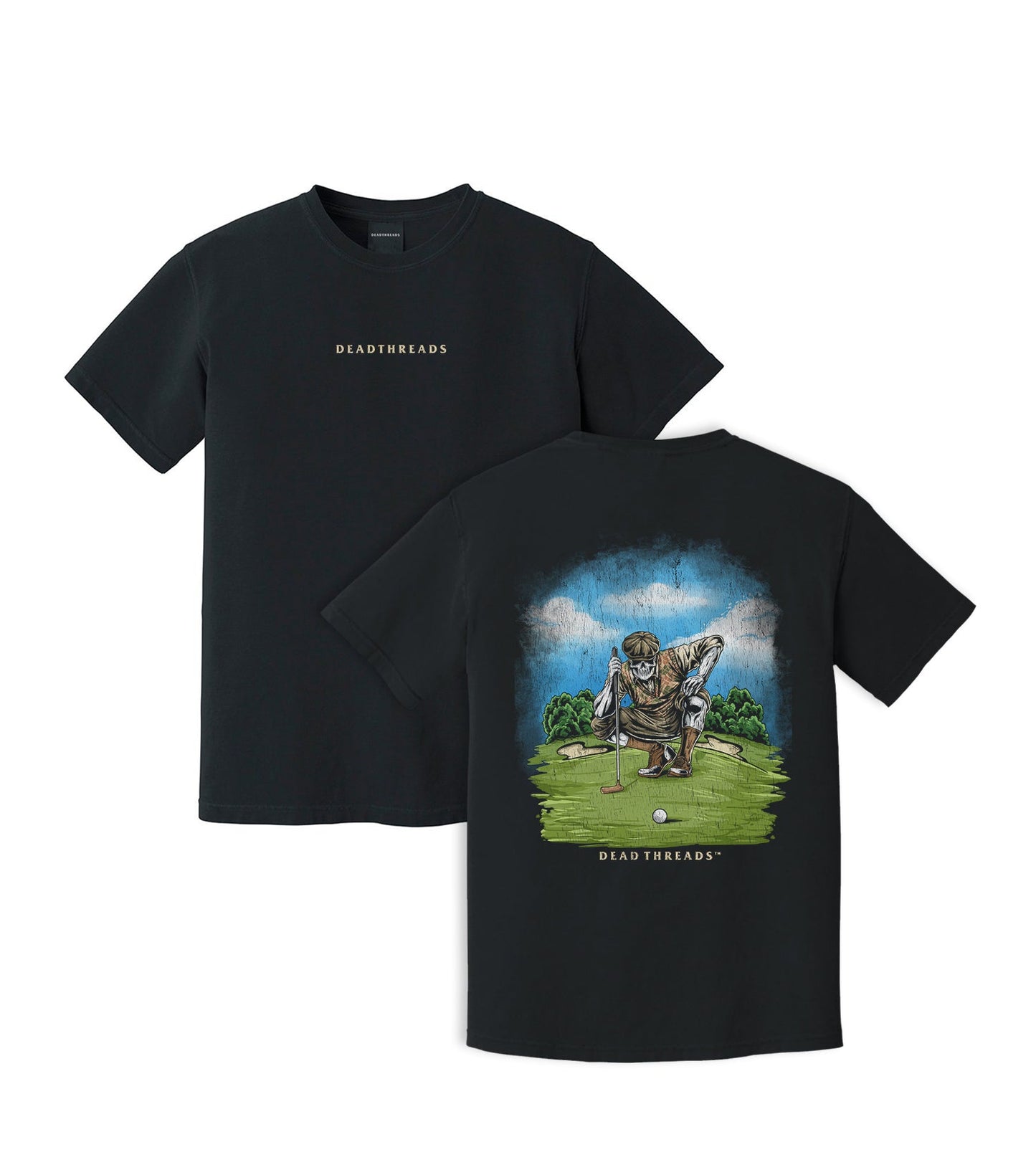 GOLF v6 "PUTT TO REST" - “DT ESSENTIAL" PREMIUM T - SHIRT – T-Shirt – Dead Threads Apparel