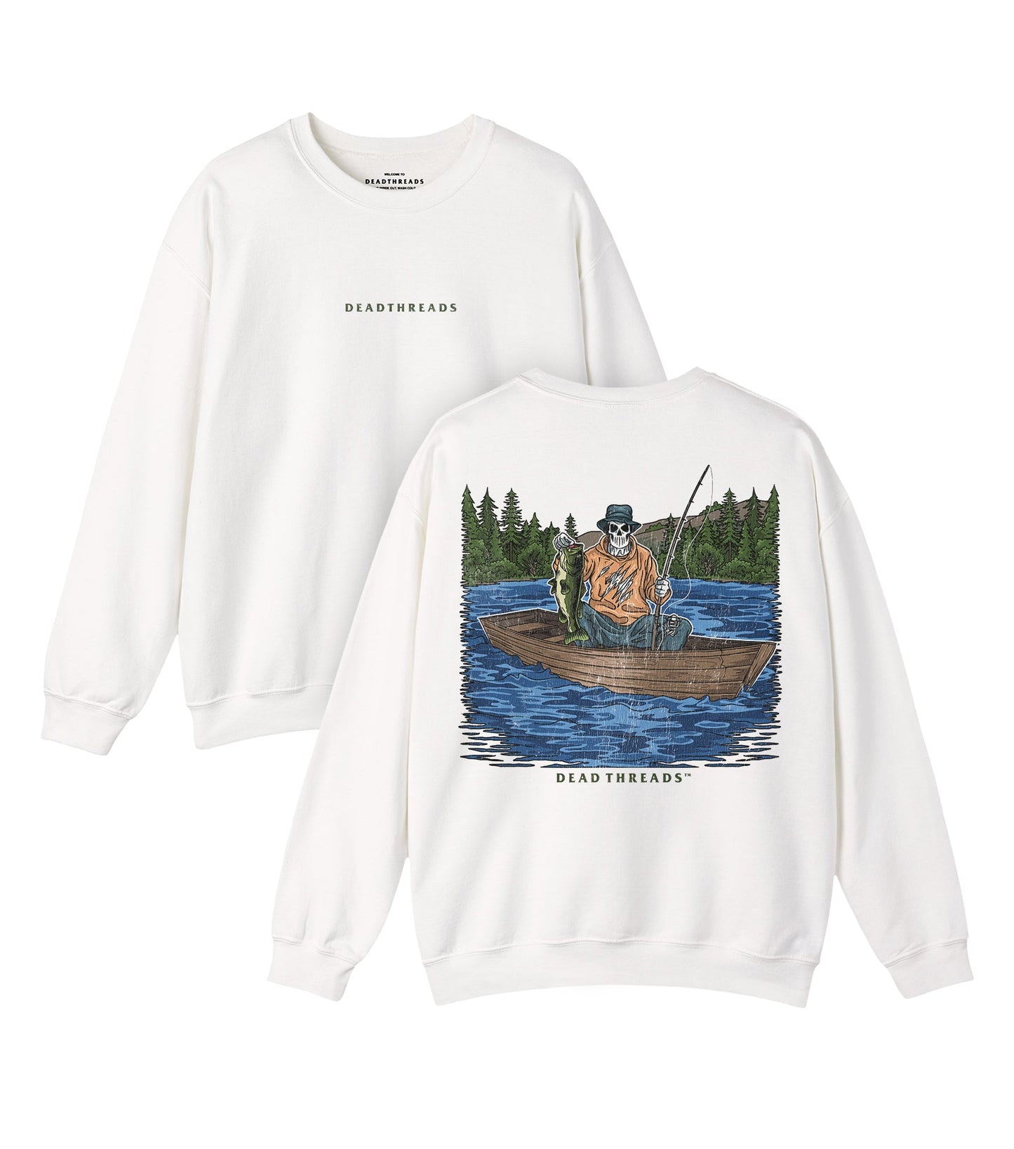 GONE FISHIN - “DT ESSENTIAL" CREWNECK SWEATSHIRT – Sweatshirt – Dead Threads Apparel