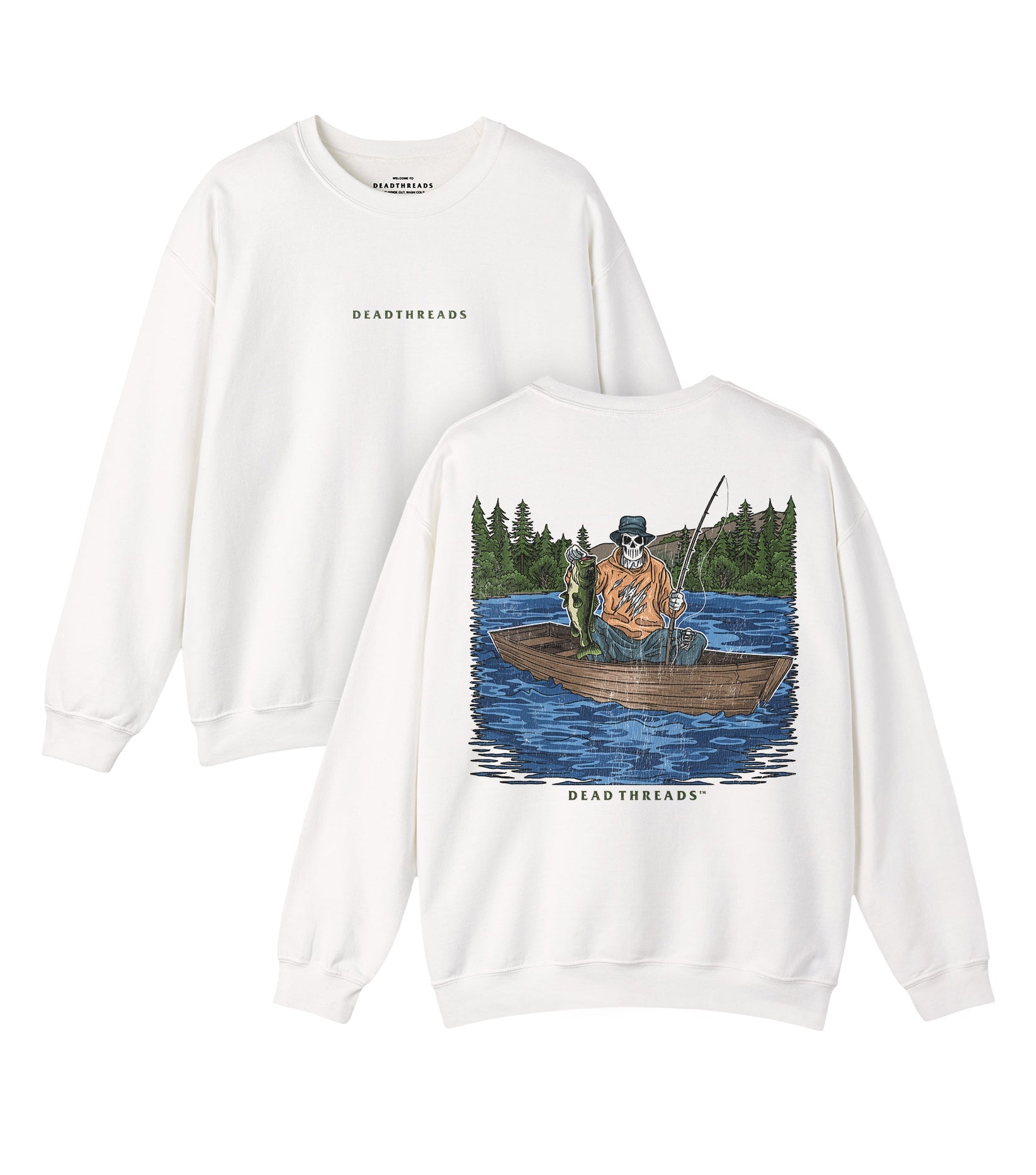 GONE FISHIN - “DT ESSENTIAL" CREWNECK SWEATSHIRT – Sweatshirt – Dead Threads Apparel