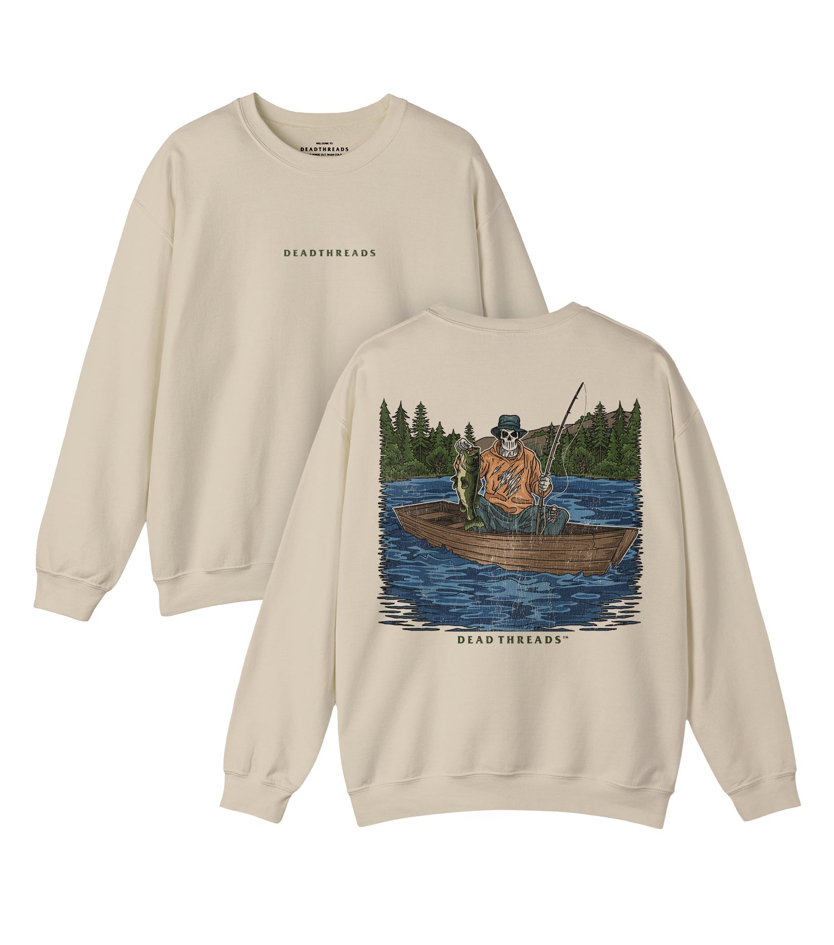 GONE FISHIN - “DT ESSENTIAL" CREWNECK SWEATSHIRT – Sweatshirt – Dead Threads Apparel