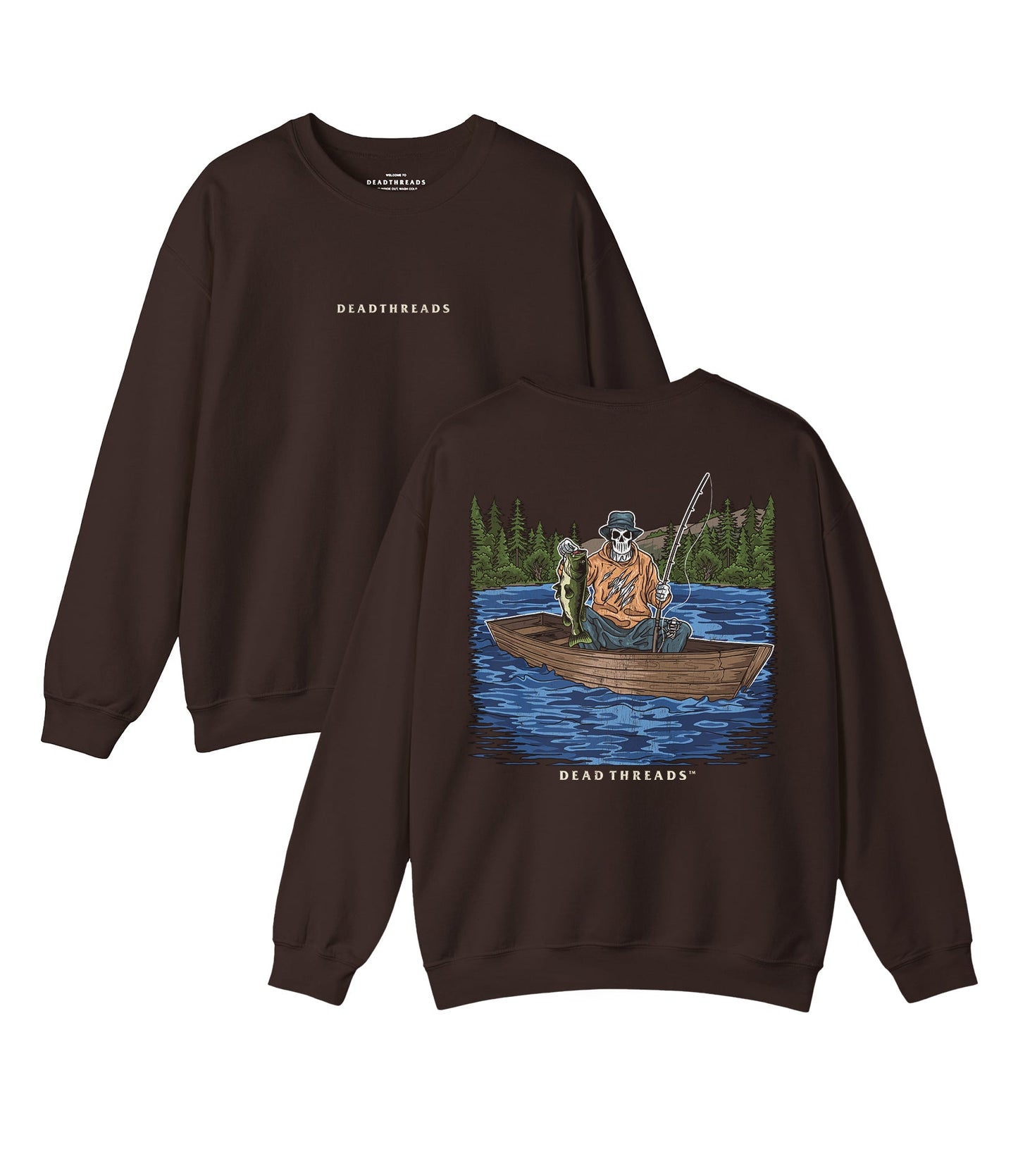 GONE FISHIN - “DT ESSENTIAL" CREWNECK SWEATSHIRT – Sweatshirt – Dead Threads Apparel