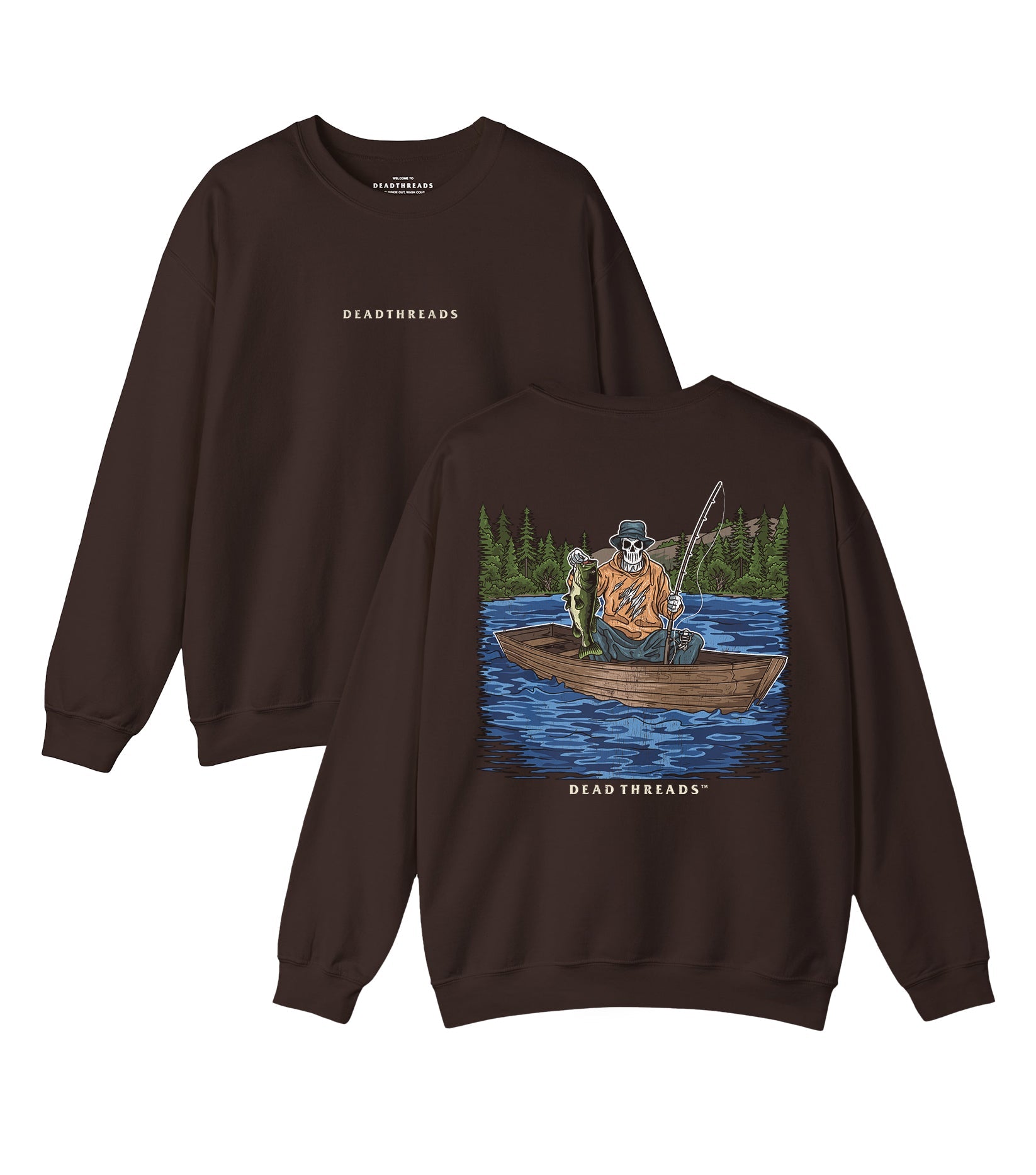 GONE FISHIN - “DT ESSENTIAL" CREWNECK SWEATSHIRT – Sweatshirt – Dead Threads Apparel