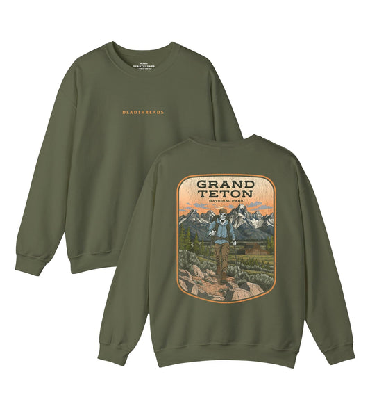 GRAND TETON NATIONAL PARK (MALE) - “DT ESSENTIAL" CREWNECK SWEATSHIRT – Sweatshirt – Dead Threads Apparel