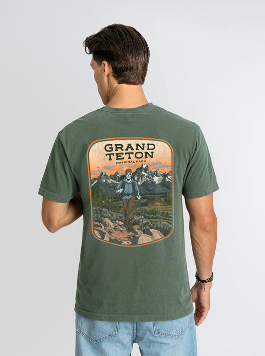GRAND TETON NATIONAL PARK (MALE) - “DT ESSENTIAL" PREMIUM T-SHIRT – T-Shirt – Dead Threads Apparel