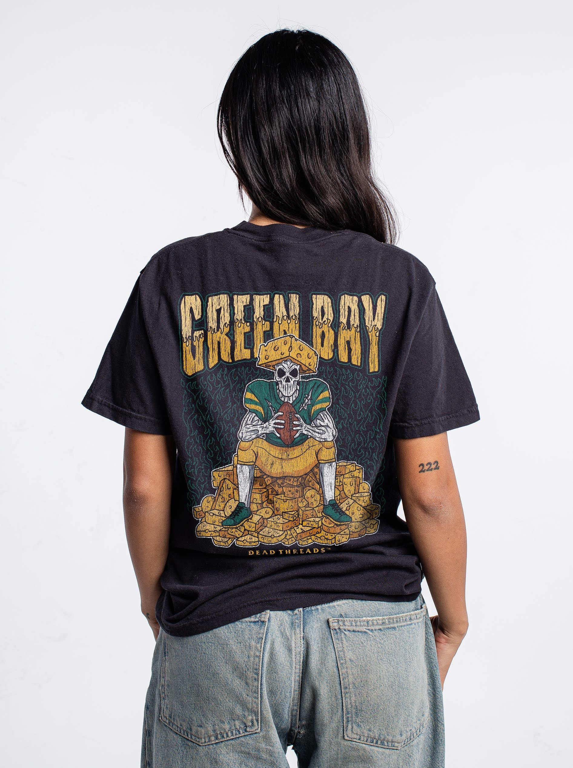 GREEN BAY FOOTBALL - “3 SKULL” PREMIUM T - SHIRT – T-Shirt – Dead Threads Apparel