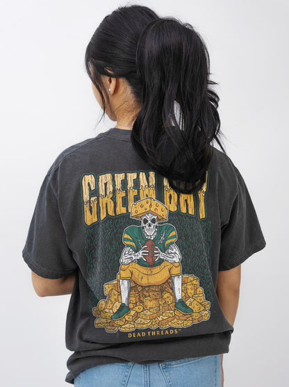 GREEN BAY FOOTBALL - “3 SKULL” PREMIUM T - SHIRT – T-Shirt – Dead Threads Apparel