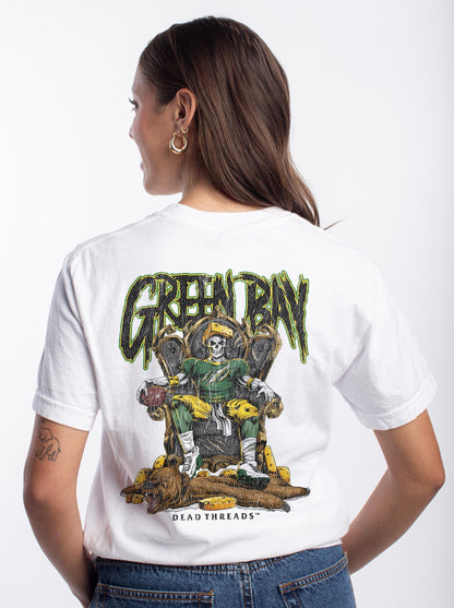 GREEN BAY FOOTBALL v2 - “3 SKULL” PREMIUM T - SHIRT – T-Shirt – Dead Threads Apparel