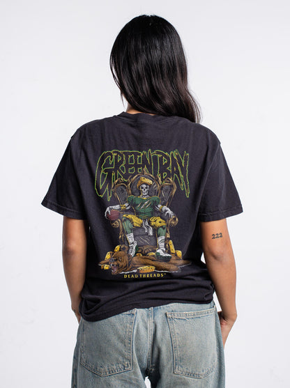 GREEN BAY FOOTBALL v2 - “3 SKULL” PREMIUM T - SHIRT – T-Shirt – Dead Threads Apparel